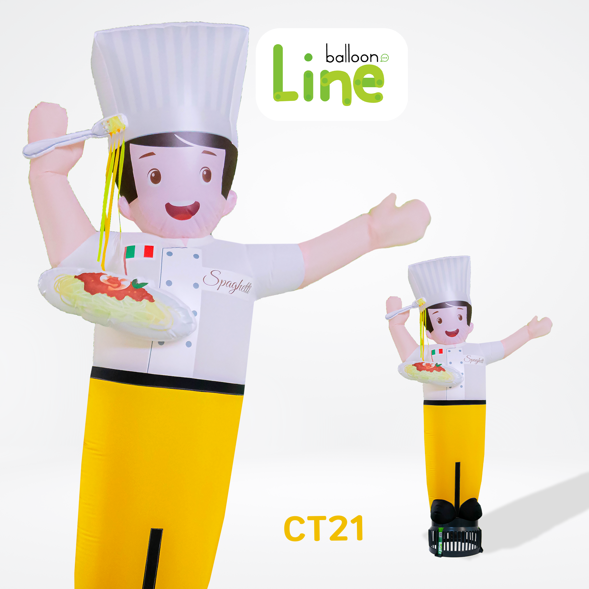 CT21 ท่อผ้าตุ๊กตาสปาเก็ตตี้ โบกเรียกลูกค้า