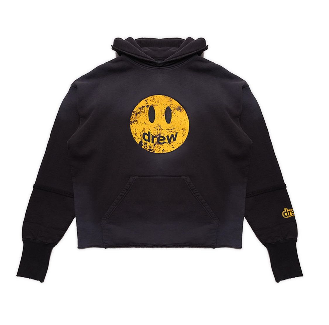 /พร้อมส่ง/ MASCOT DECONSTRUCTED HOODIE FADED BLACK
