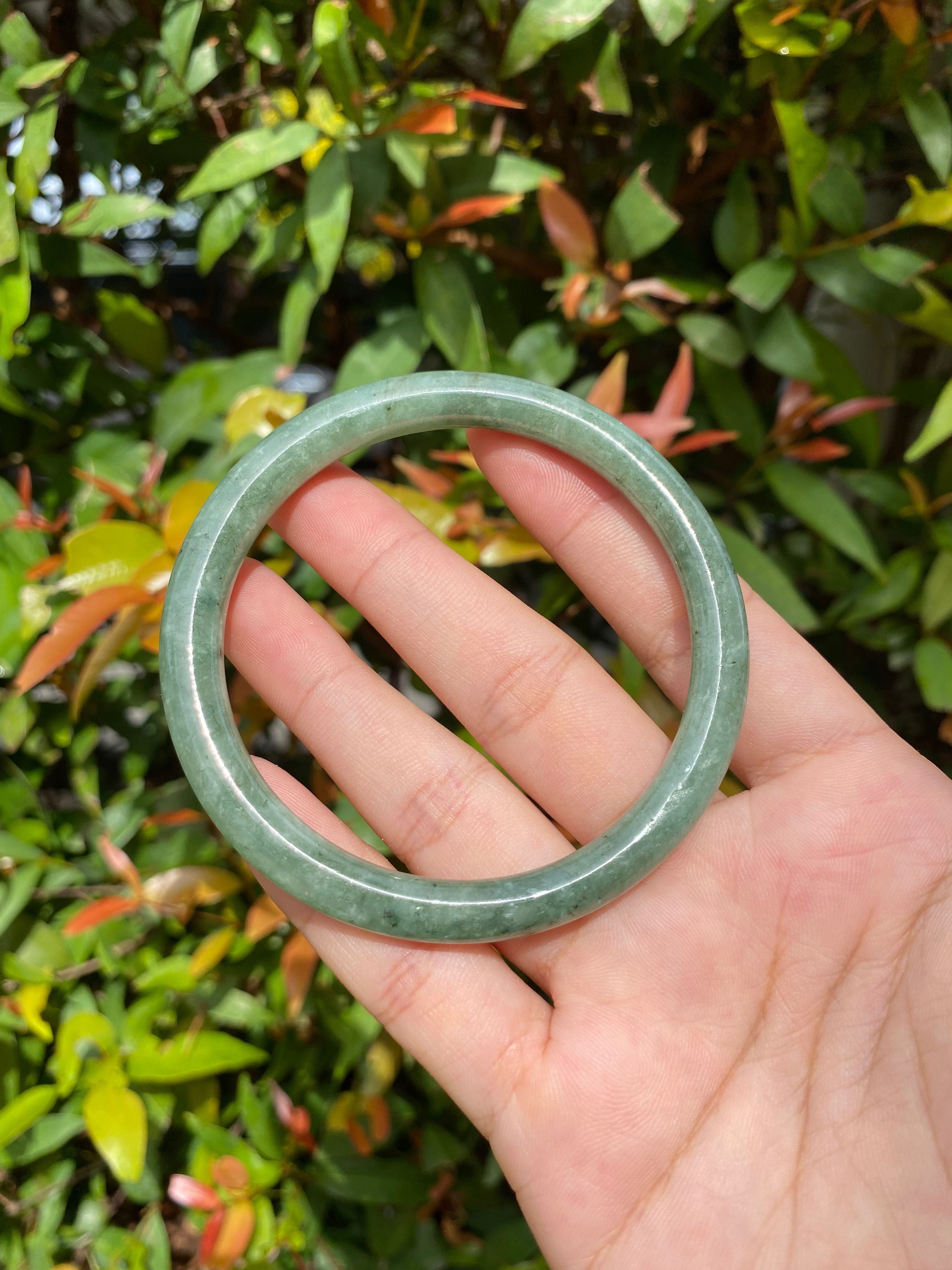 Natural Green Jade Bangle 