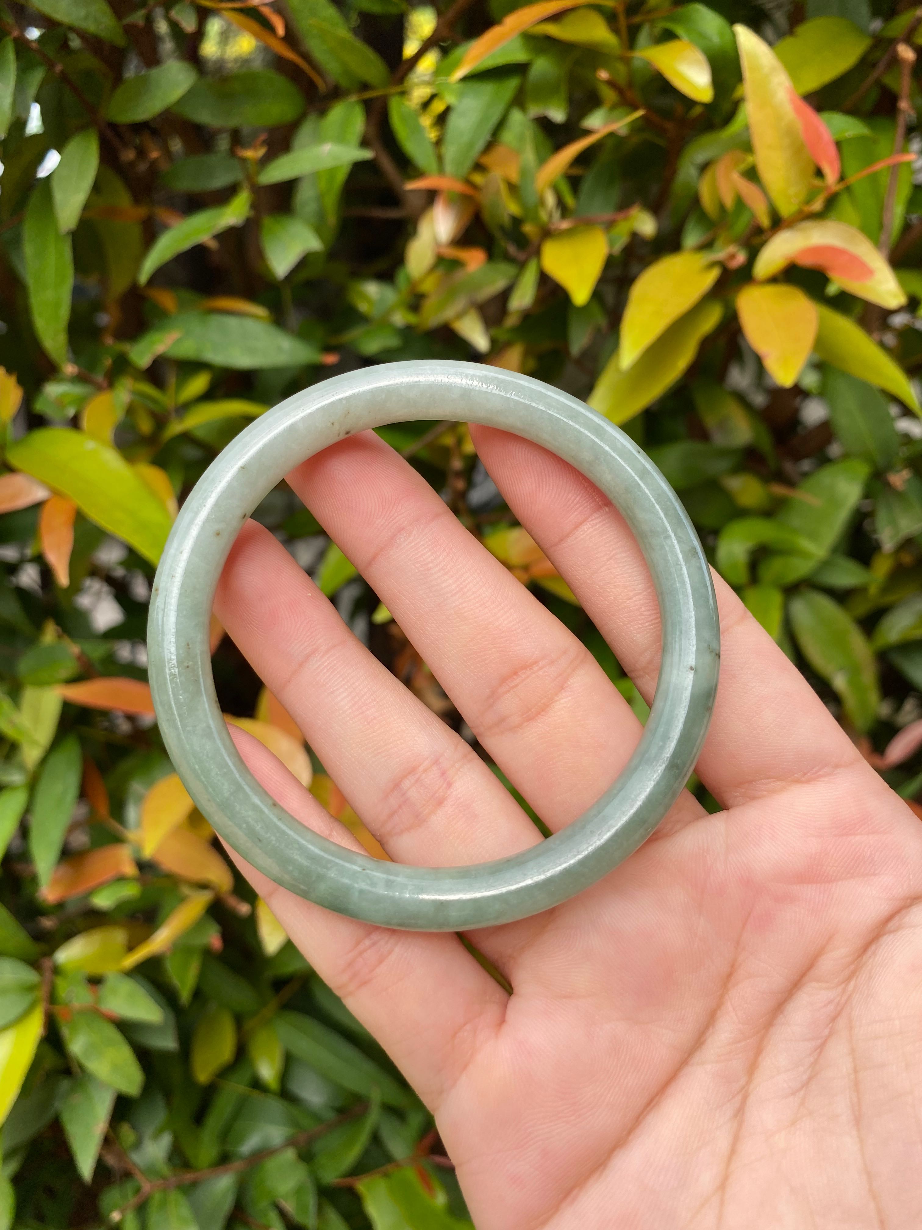 Natural Green Jade Bangle 