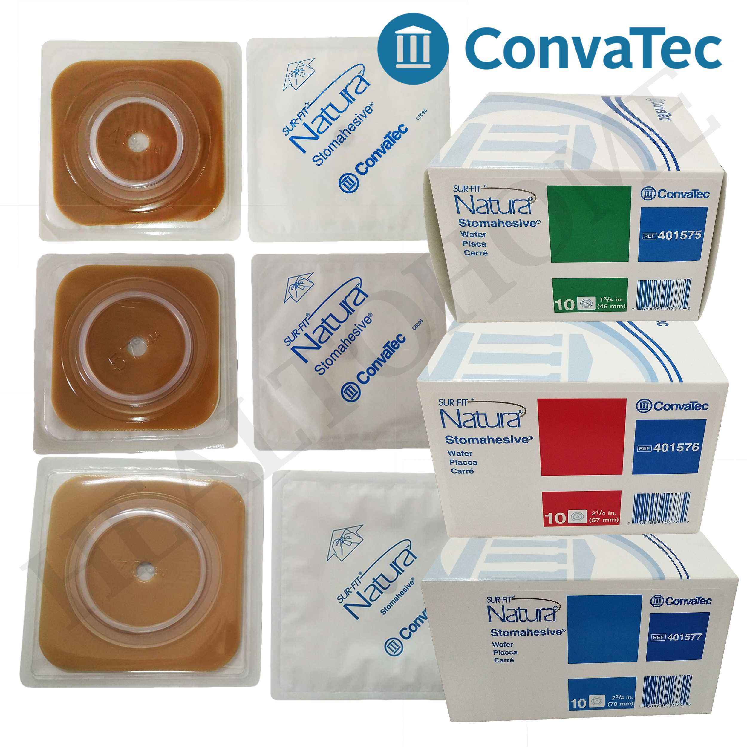 Convatec Sur-Fit Natura Stomahesive แป้นสำหรับติดถุงอุจจาระ แบบเต็มแผ่น (เฉพาะแป้น ไม่รวมถุง)