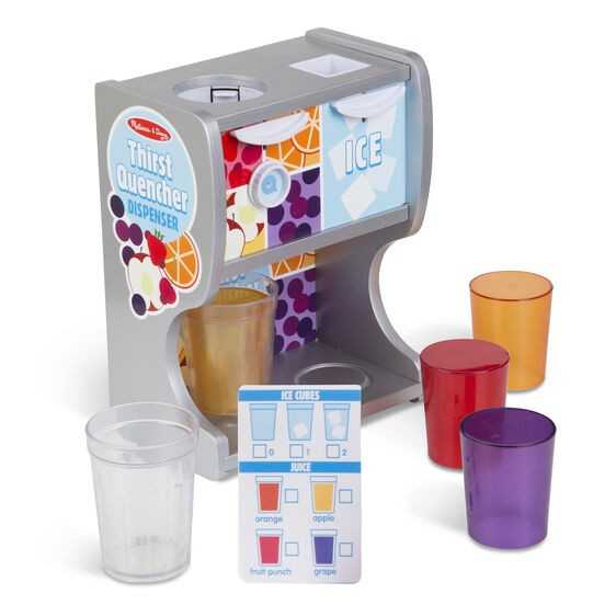 ชุดเครื่องกดน้ำผลไม้และน้ำแข็งพร้อมแก้วและอุปกรณ์จากแบรนด์ Melissa & Doug - Thirst Quencher Dispense