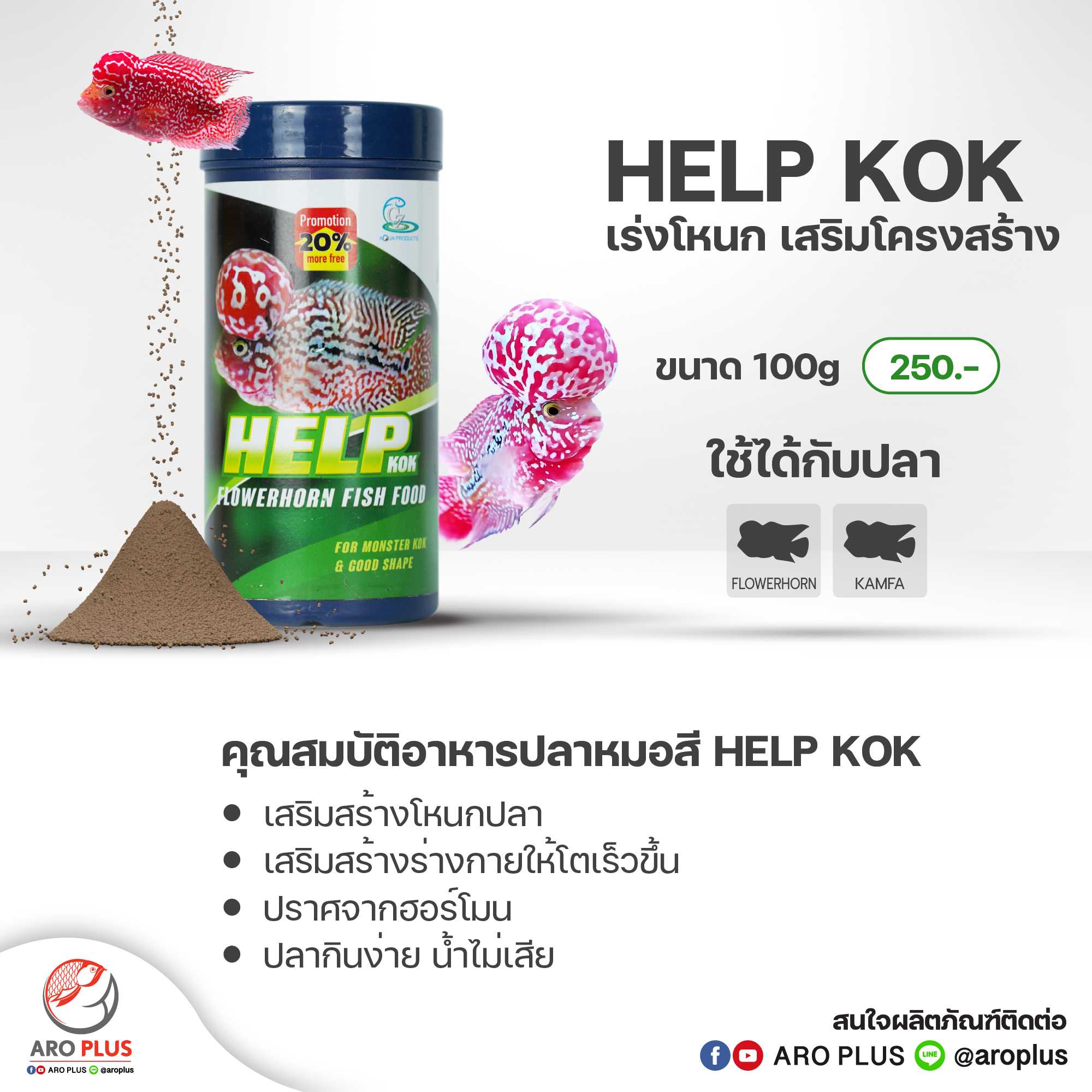 Help kok  : อาหารปลาสูตรเร่งโหนก