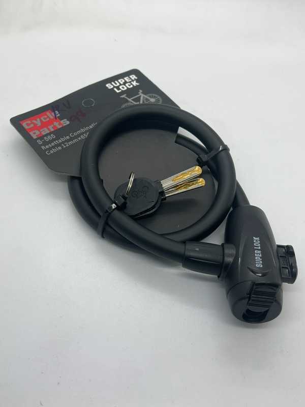 สายล็อคจักรยานกุญแจ Super Lock S-565
