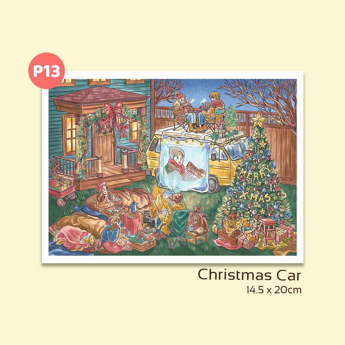 Artprint Christmas Car