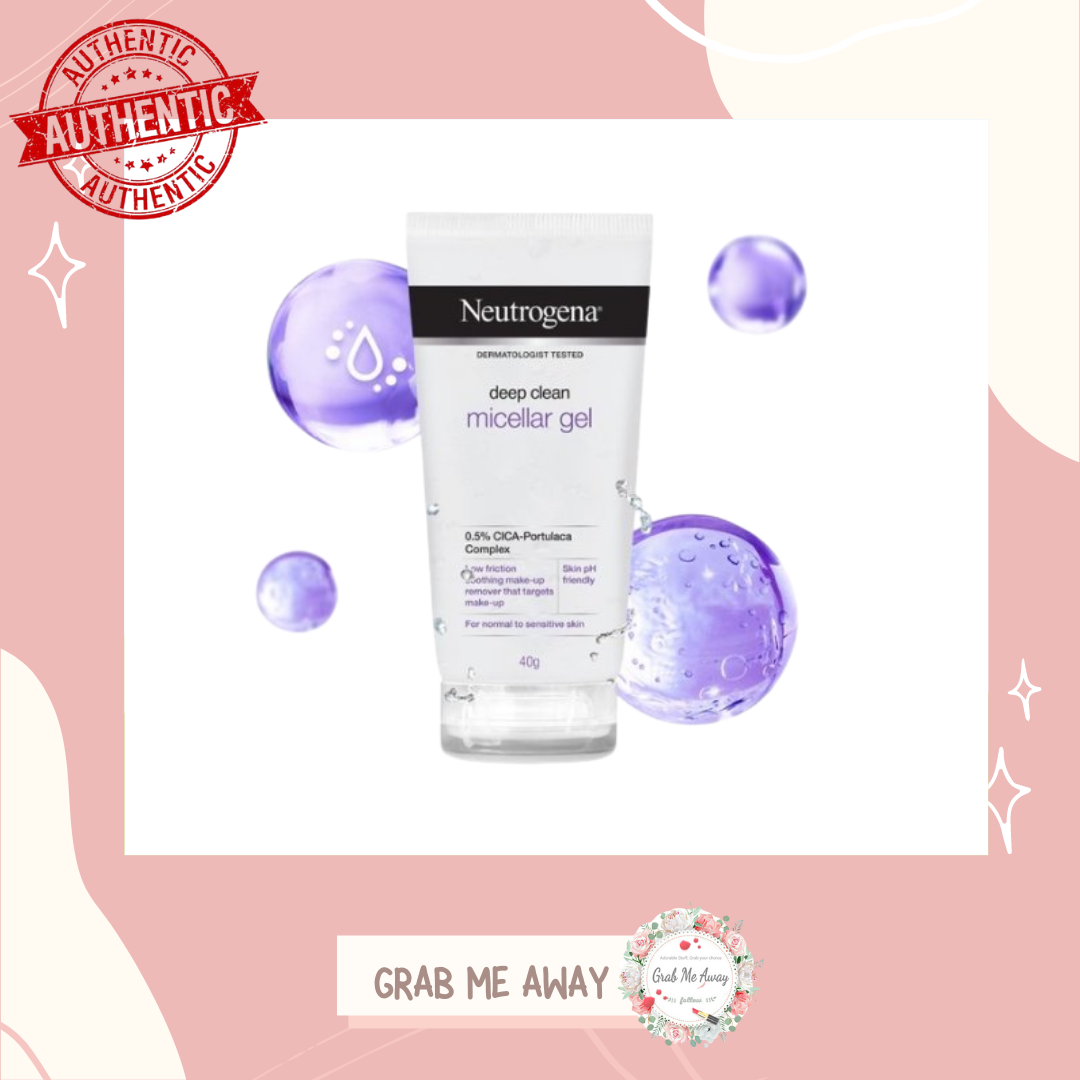 พร้อมส่ง ✨ เจลทำความสะอาดเครื่องสำอาง Neutrogena deep clean micella gel 40g