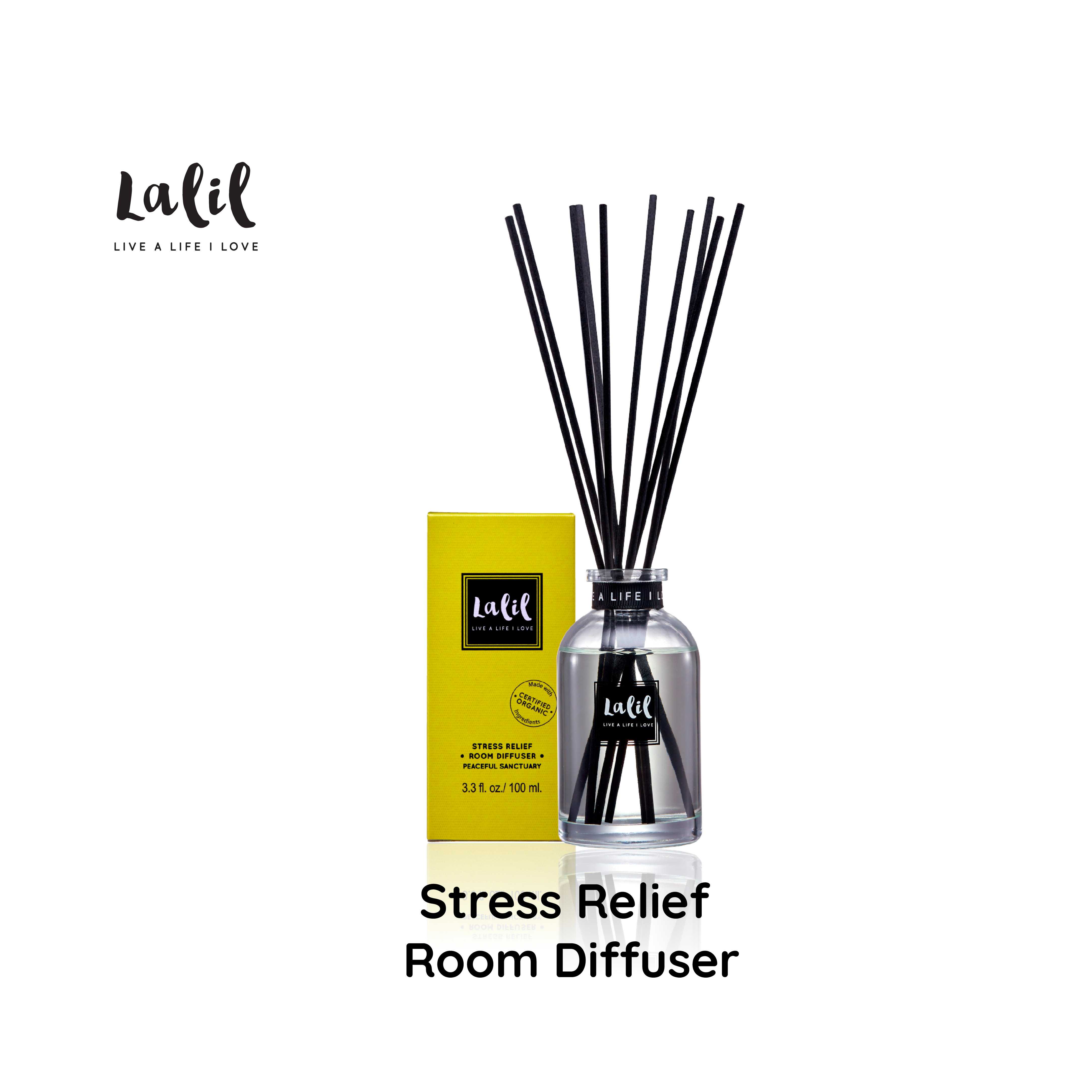Lalil Stress Relief Room Diffuser (100 ml.) น้ำหอมอโรม่าตั้งโต๊ะ หอมเย็น คลายกังวล