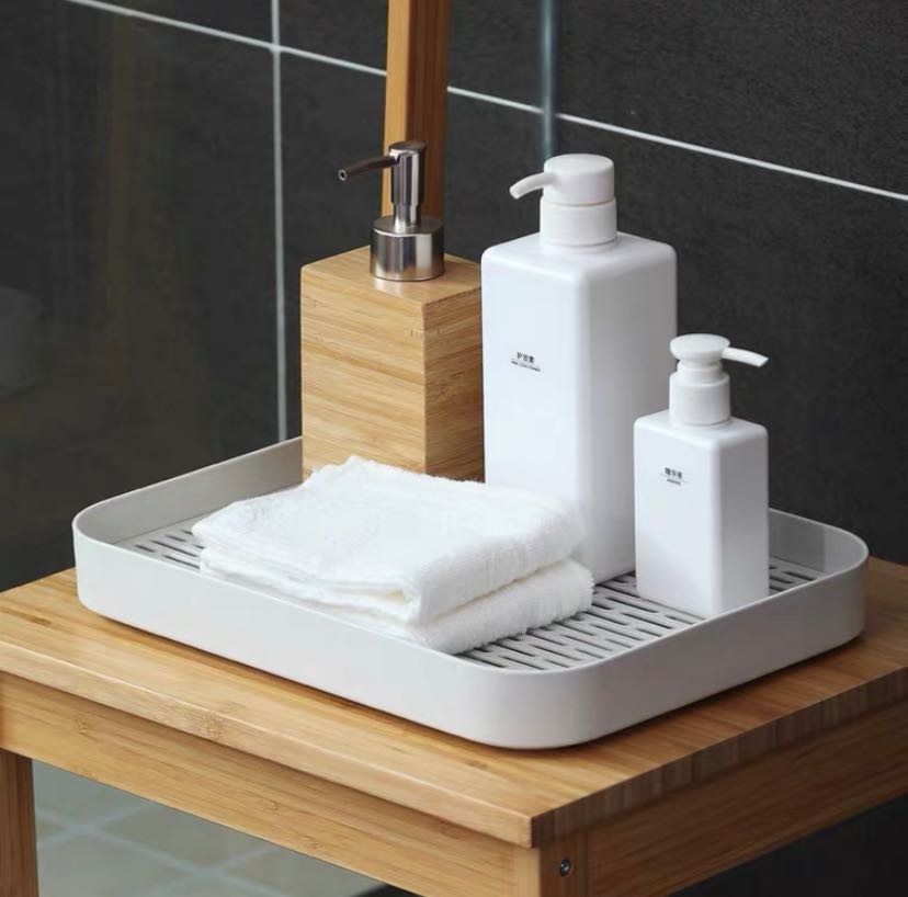 🌿พร้อมส่ง : ถาดพักจานชาม แก้วน้ำ มีร่องสำหรับระบายน้ำ