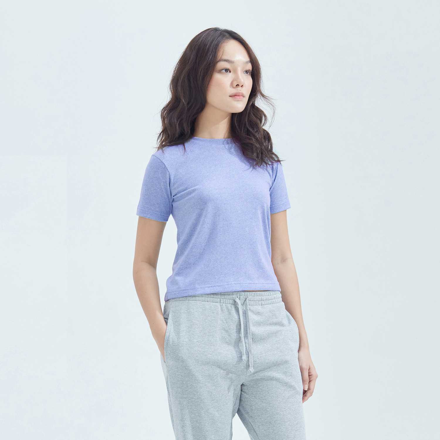 CIRCULAR เสื้อยืด ผู้หญิง แขนสั้น ผ้า Single Jersey : Arctic