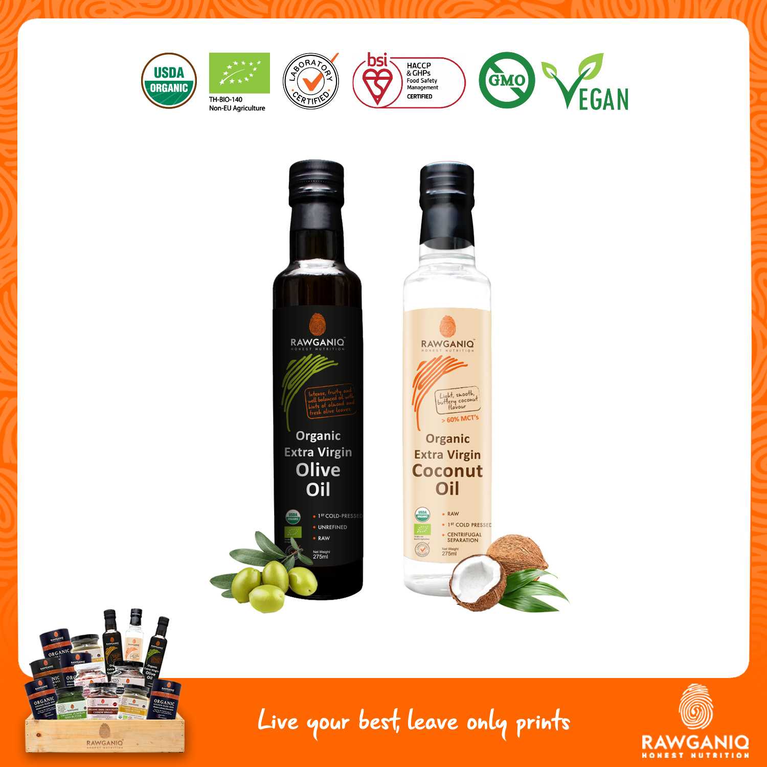 แพ็คผสม น้ำมันมะกอก + น้ำมันมะพร้าว (Olive Oil + Coconut Oil)
