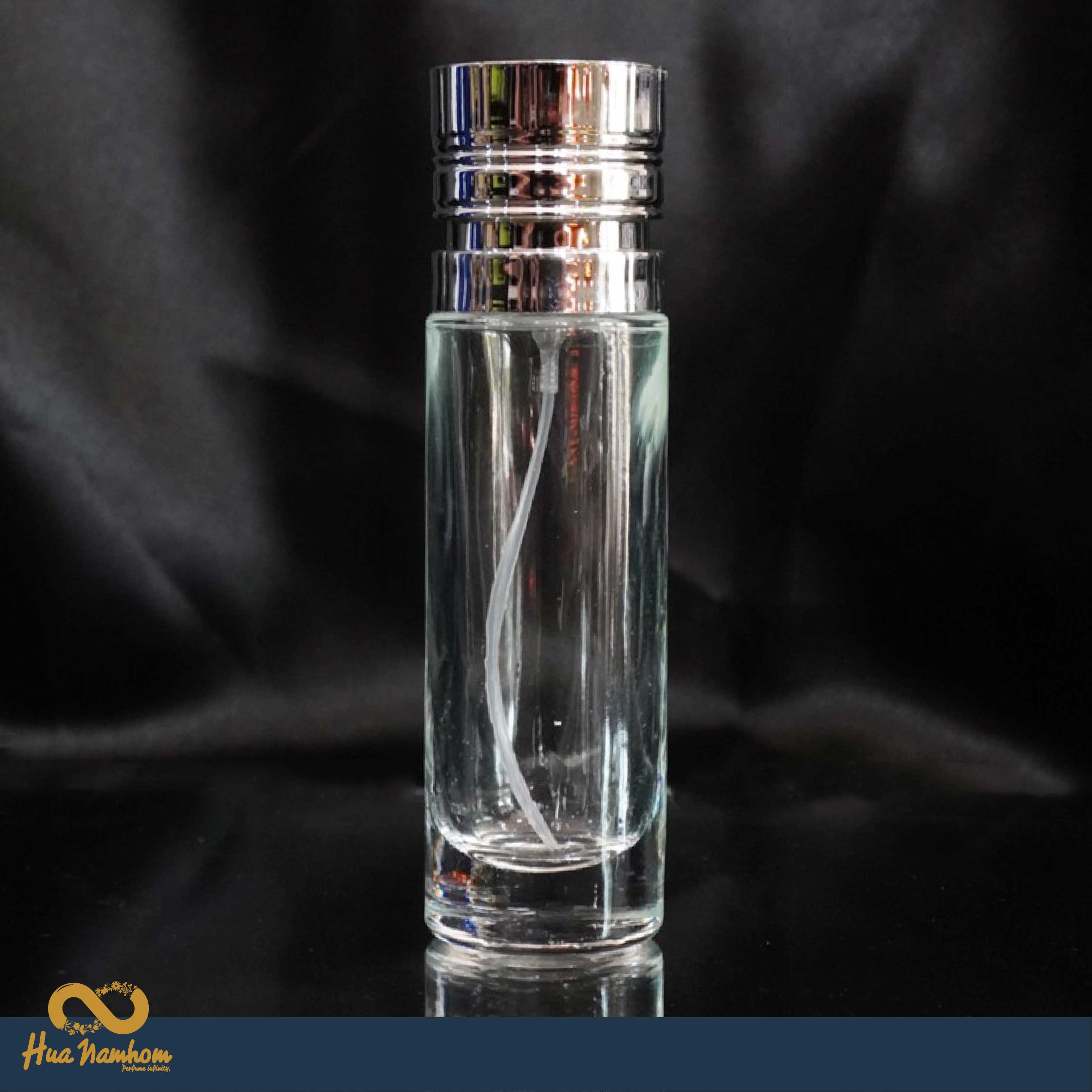 ขวดสเปรย์ ทรงกลมใสฝาเคลือบสีเงิน 30ml