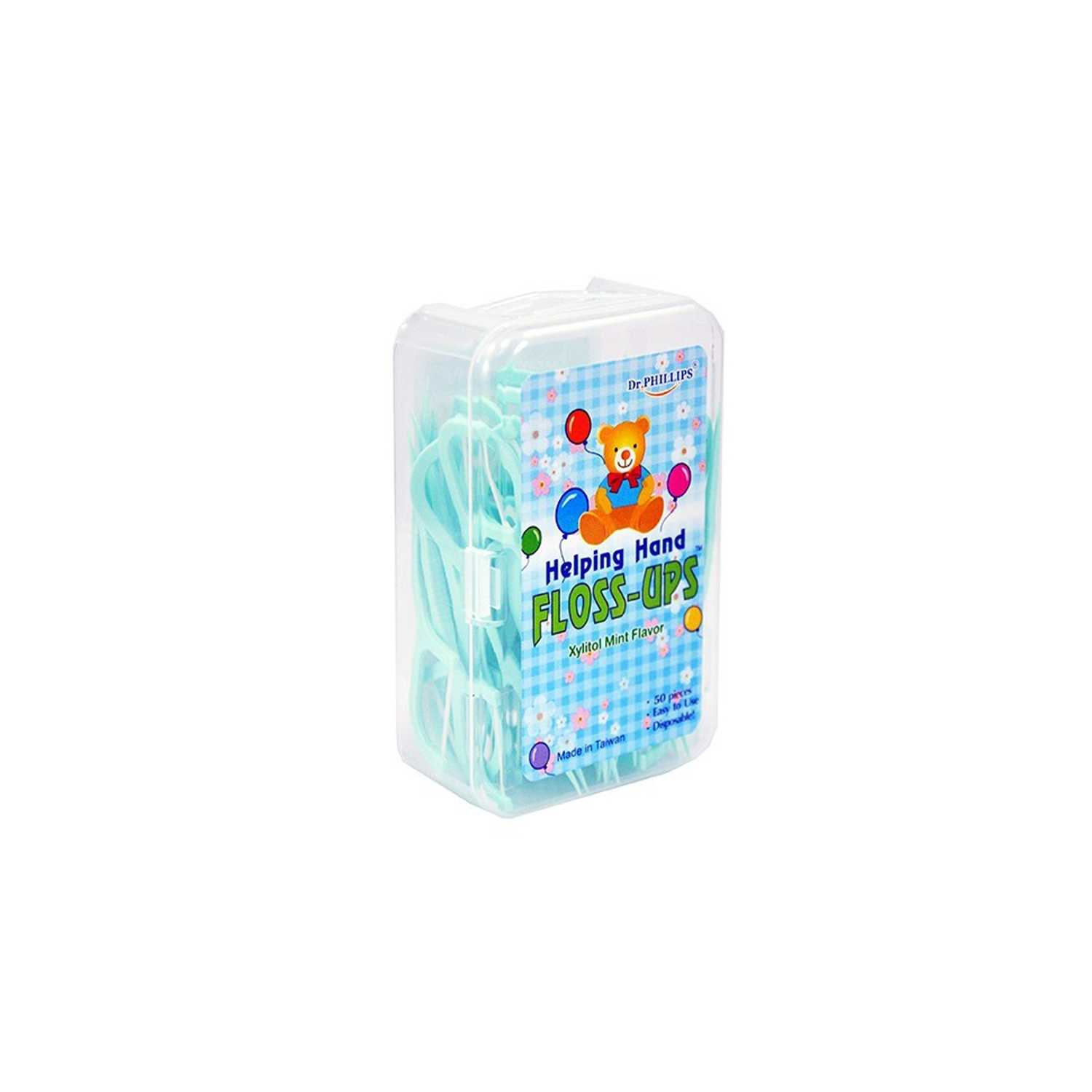 Dr.PHILLIPS dental floss Floss-up ไหมขัดฟัน พร้อมด้ามจิ้มฟันในตัว 50ชิ้น (สีเขียว)