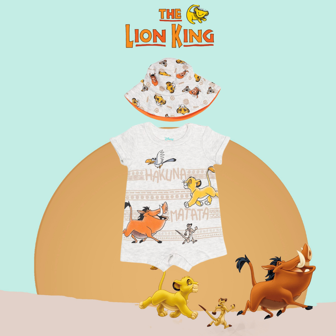 Simba and Friends Romper + Sunhat 