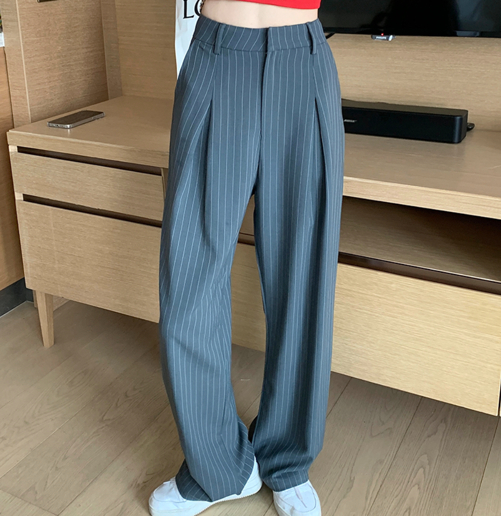 (PRE ORDER) GREY STRIPES TROUSERS
