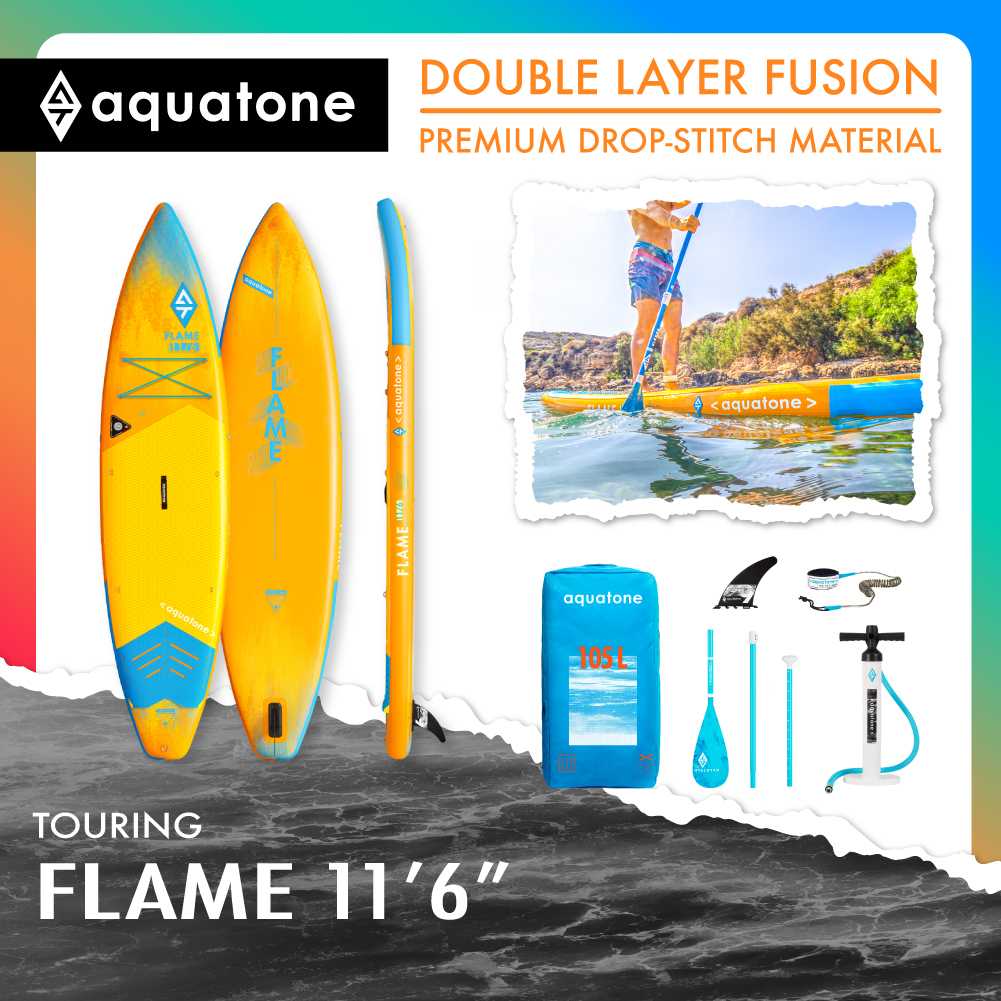 AquaTone FLAME 11'6 SUP INFLATABLE STAND UP PADDLE BOARD บอร์ดยืนพาย