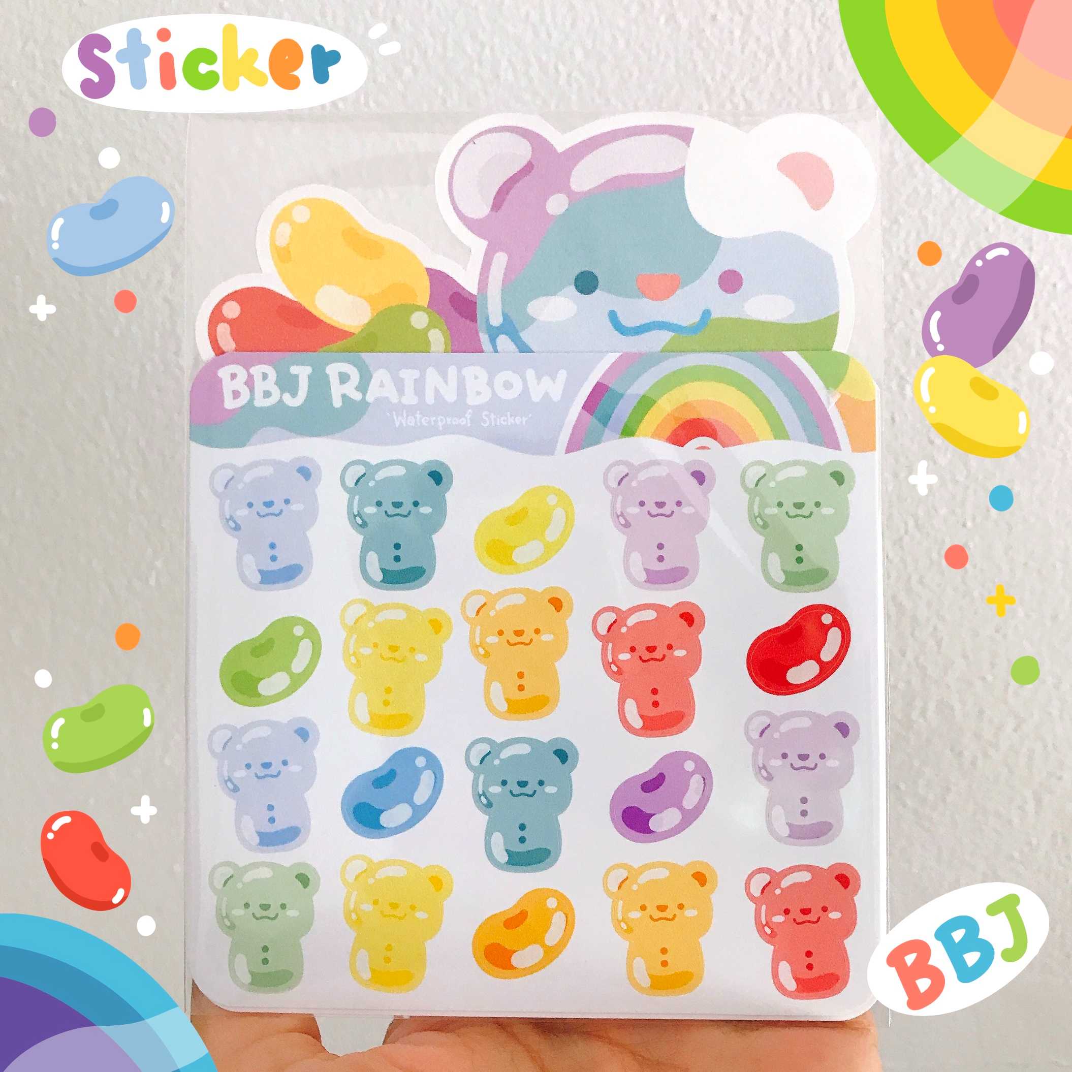 Sticker BBJ rainbow jelly