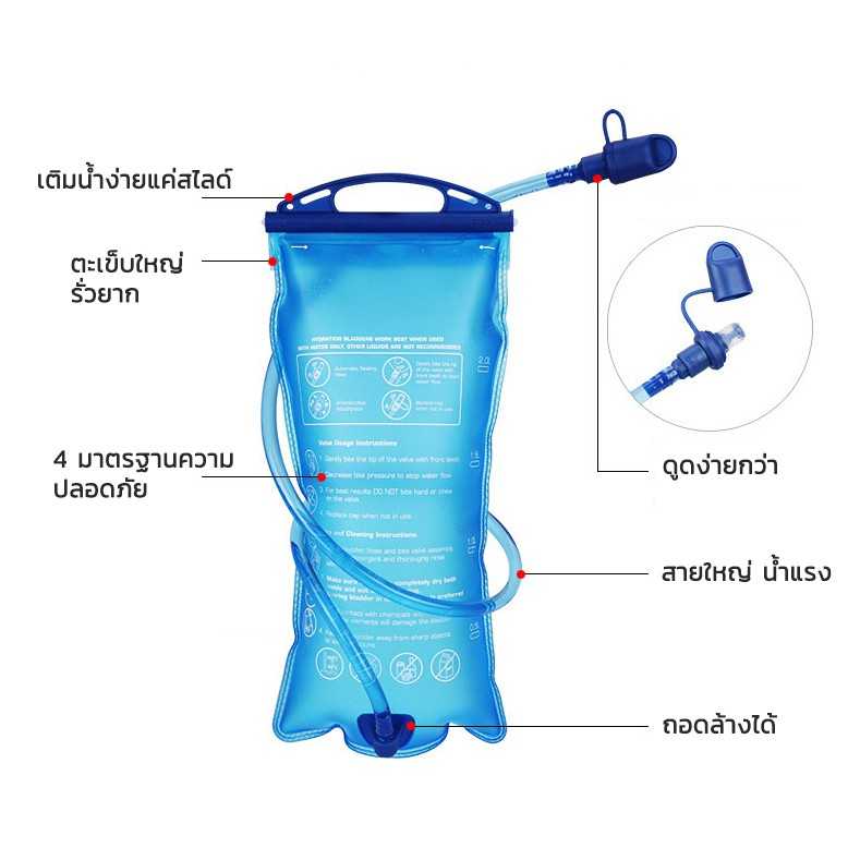(ส่งด่วนจากไทย) ถุงน้ำ 2 L    ถุงน้ำวิ่ง   ถุงน้ำวิ่งเทรล   ถุงใส่น้ำ อุปกรณ์วิ่ง  ส่งไวทุกวัน