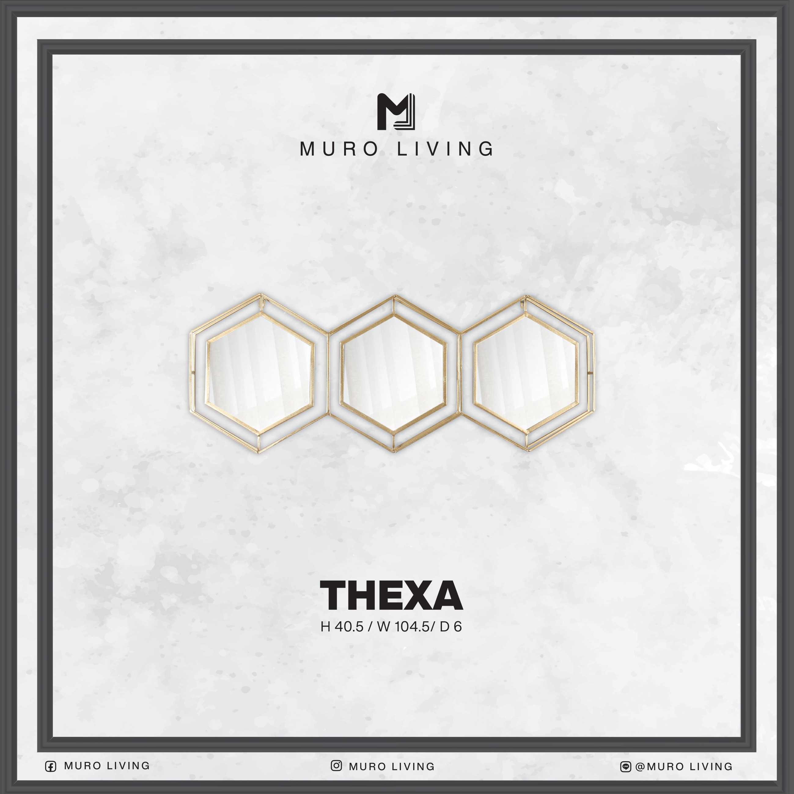 กระจกตกแต่งผนังดีไซน์ Muro Living รุ่น  THEXA