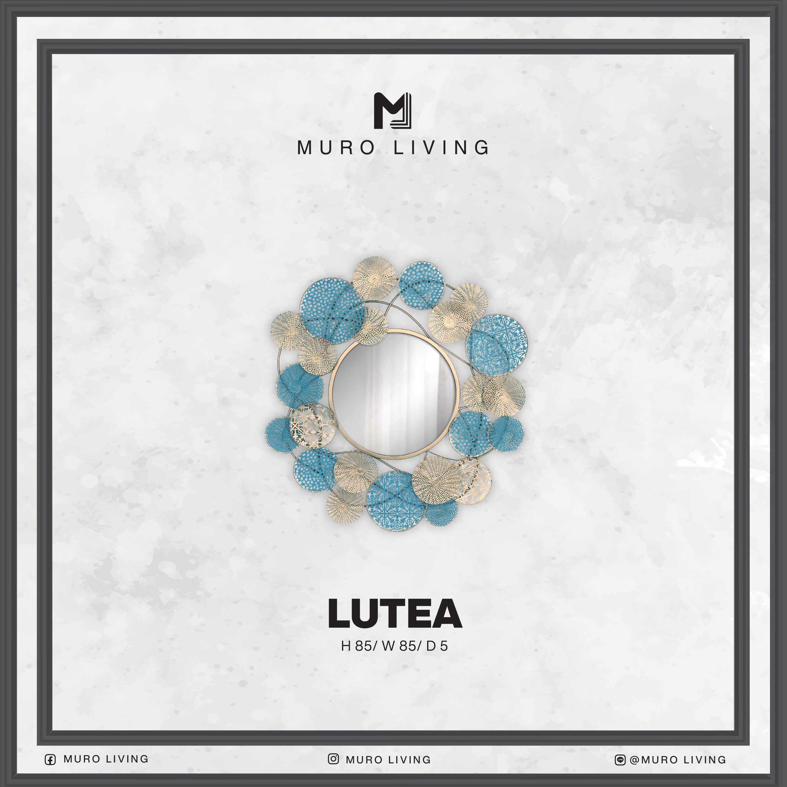 กระจกตกแต่งผนังดีไซน์ Muro Living รุ่น  LUTEA