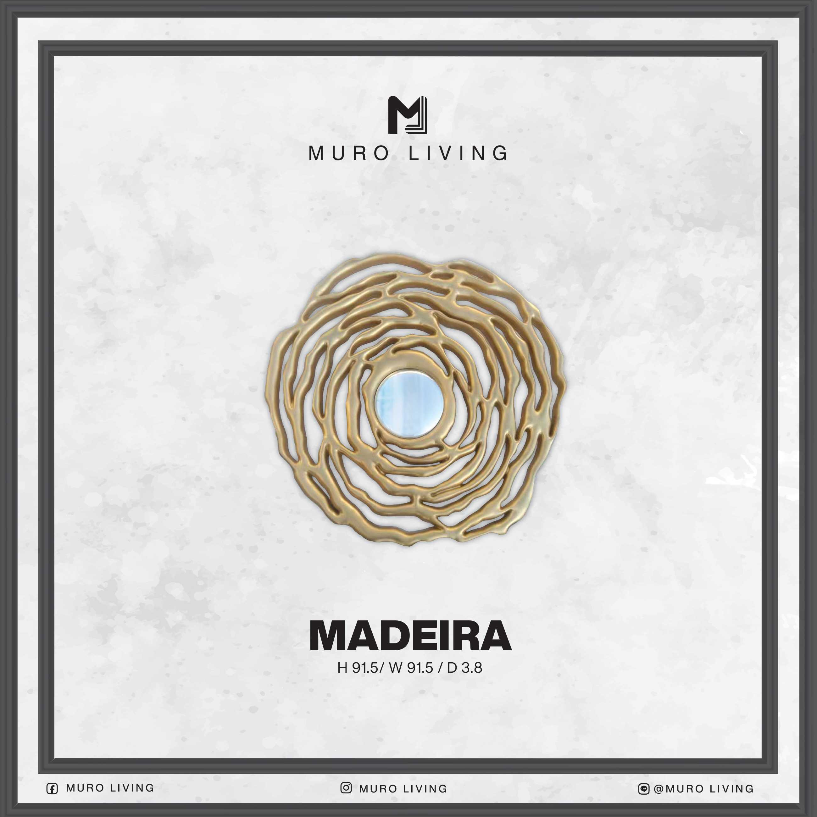 กระจกตกแต่งผนังดีไซน์ Muro Living รุ่น MADEIRA