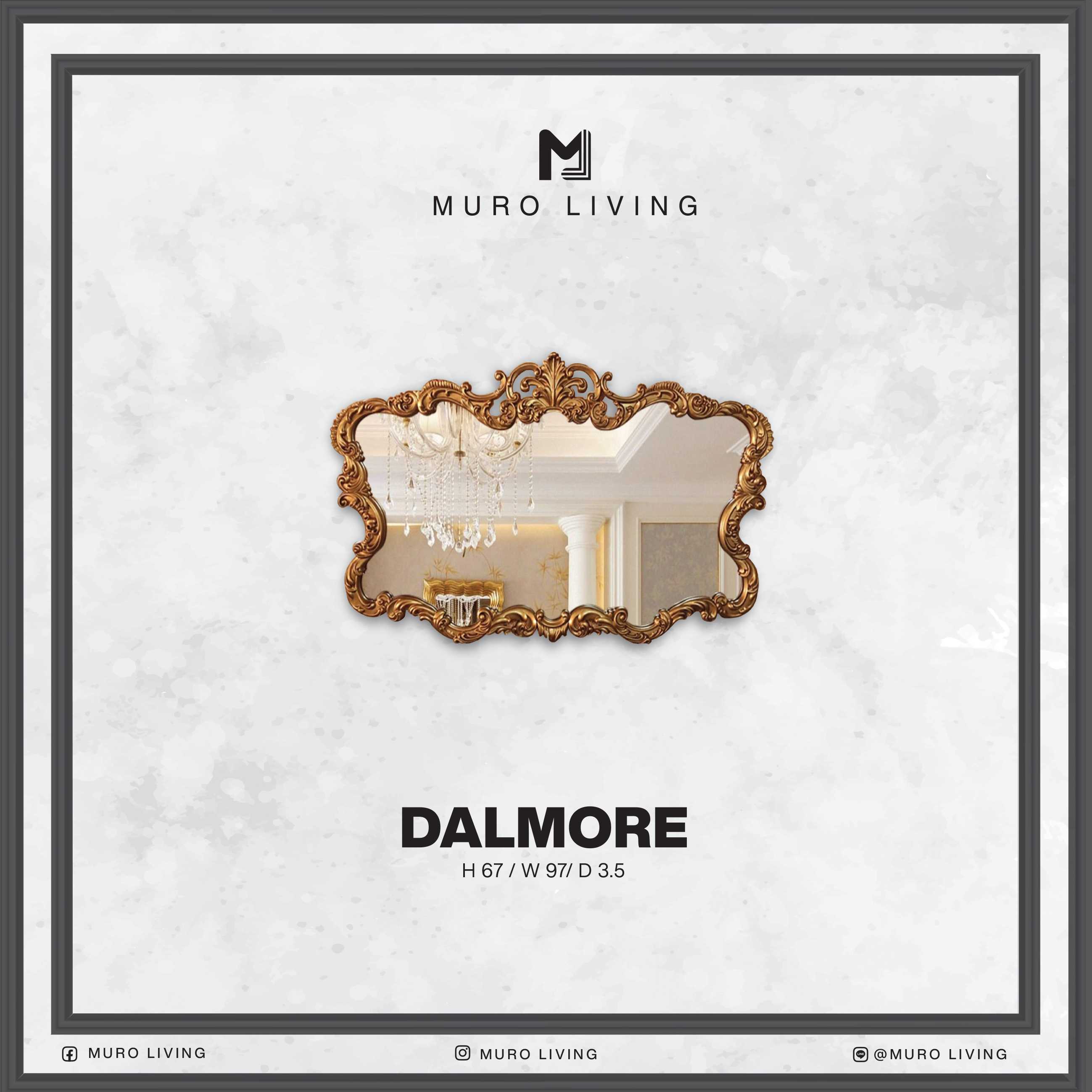 กระจกตกแต่งผนังดีไซน์ Muro Living รุ่น DALMORE
