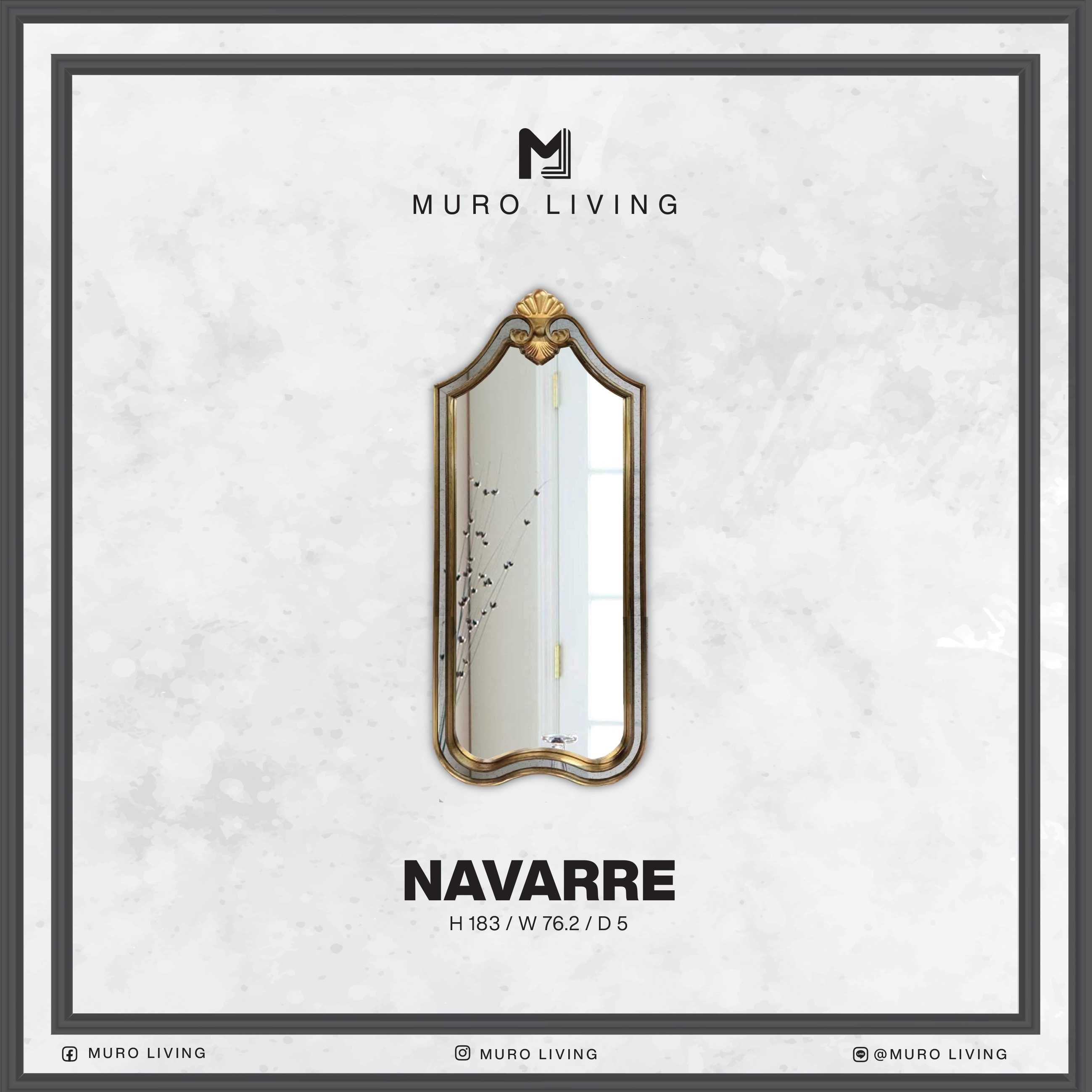 กระจกตกแต่งผนังดีไซน์ Muro Living รุ่น NAVARRE