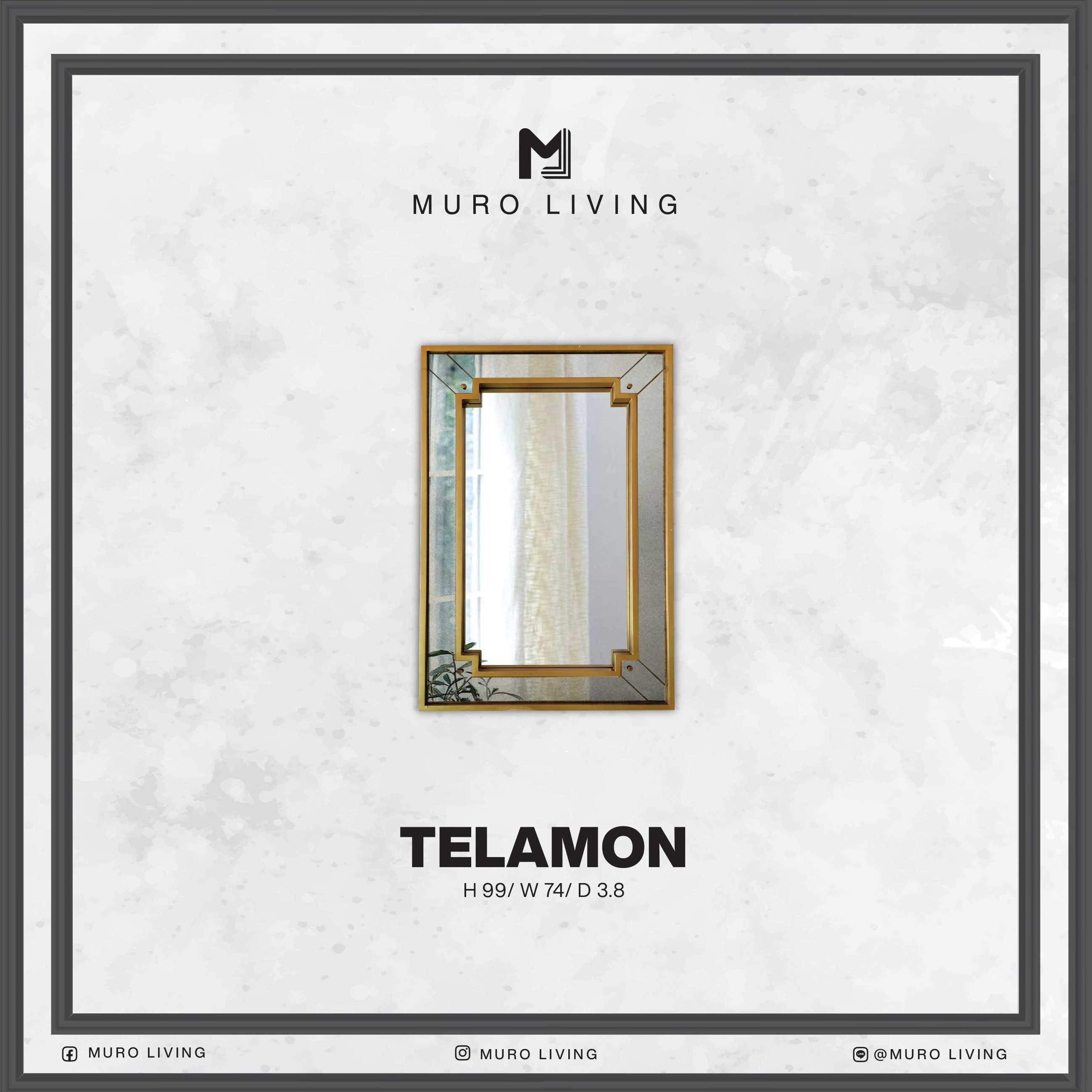 กระจกตกแต่งผนังดีไซน์ Muro Living รุ่น  TELAMON