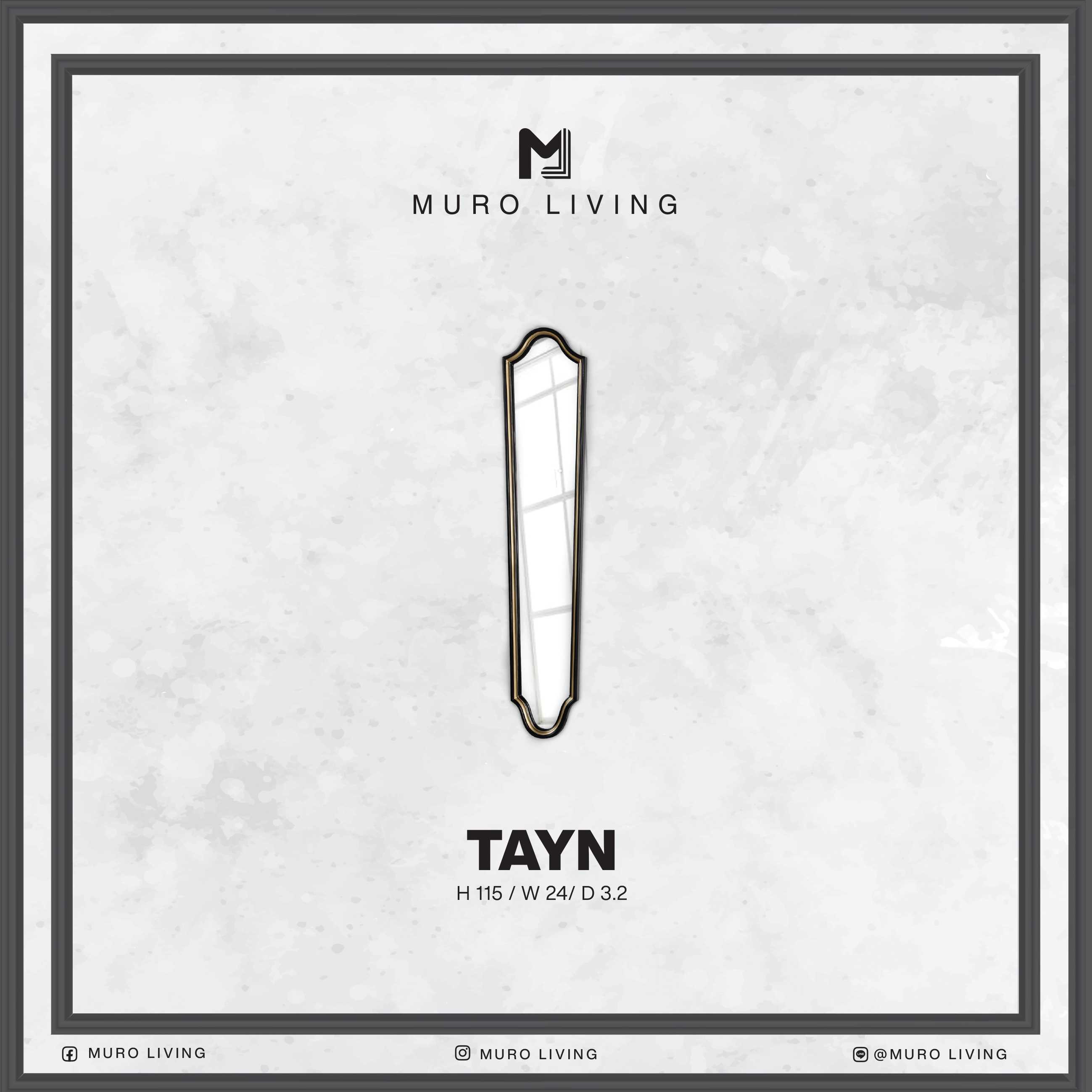กระจกตกแต่งผนังดีไซน์ Muro Living รุ่น TAYN