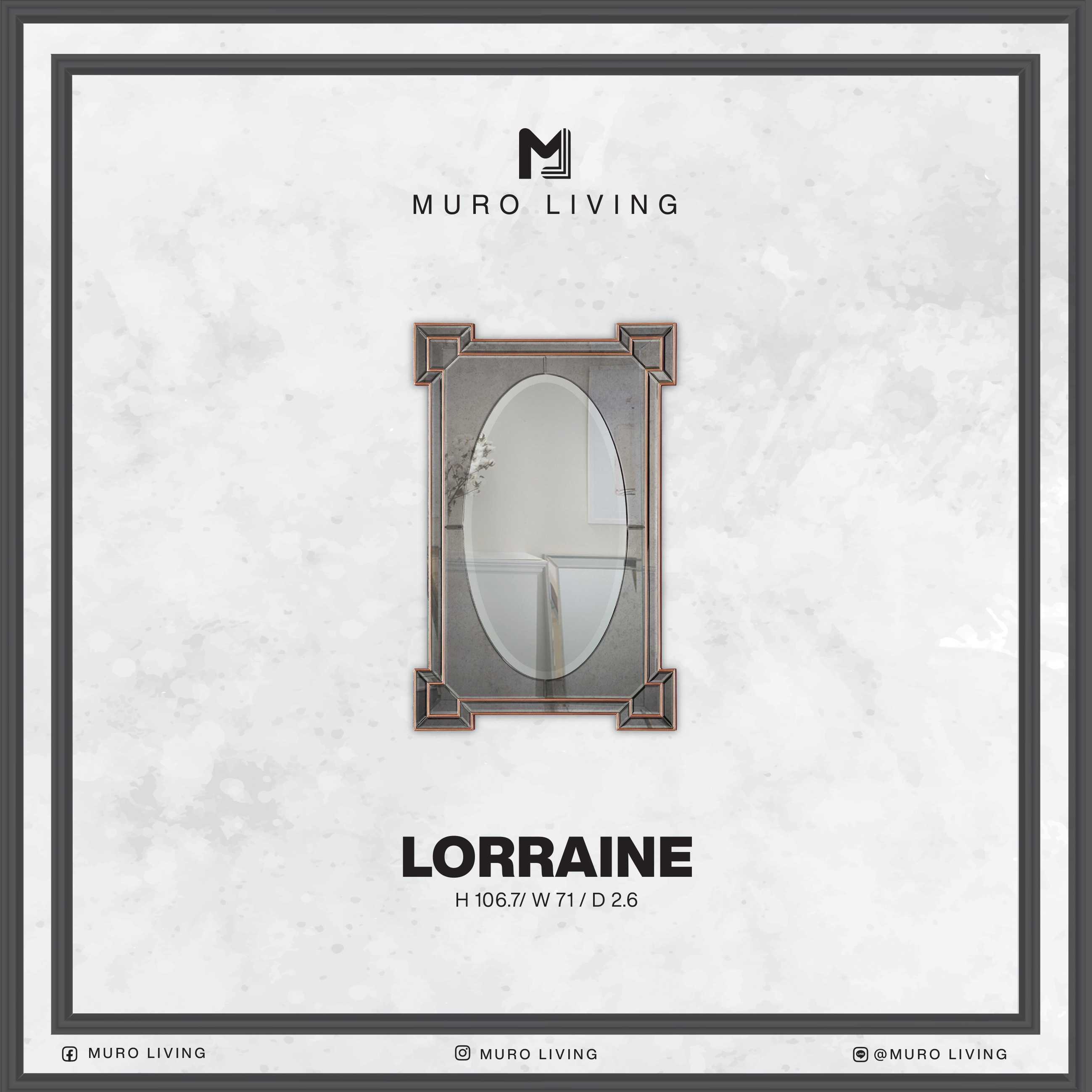 กระจกตกแต่งผนังดีไซน์ Muro Living รุ่น LORRAINE