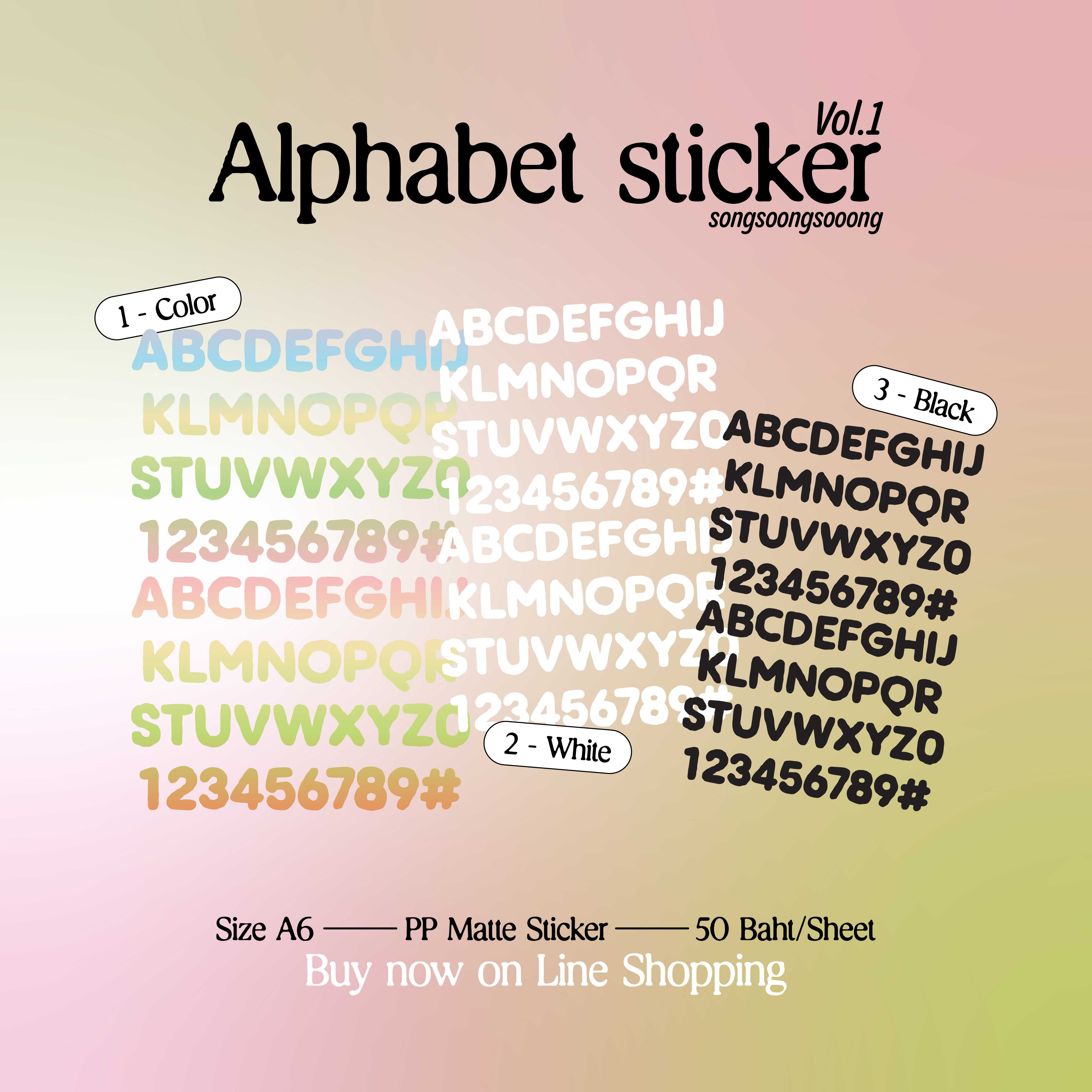 Alphabet Sticker Vol.1