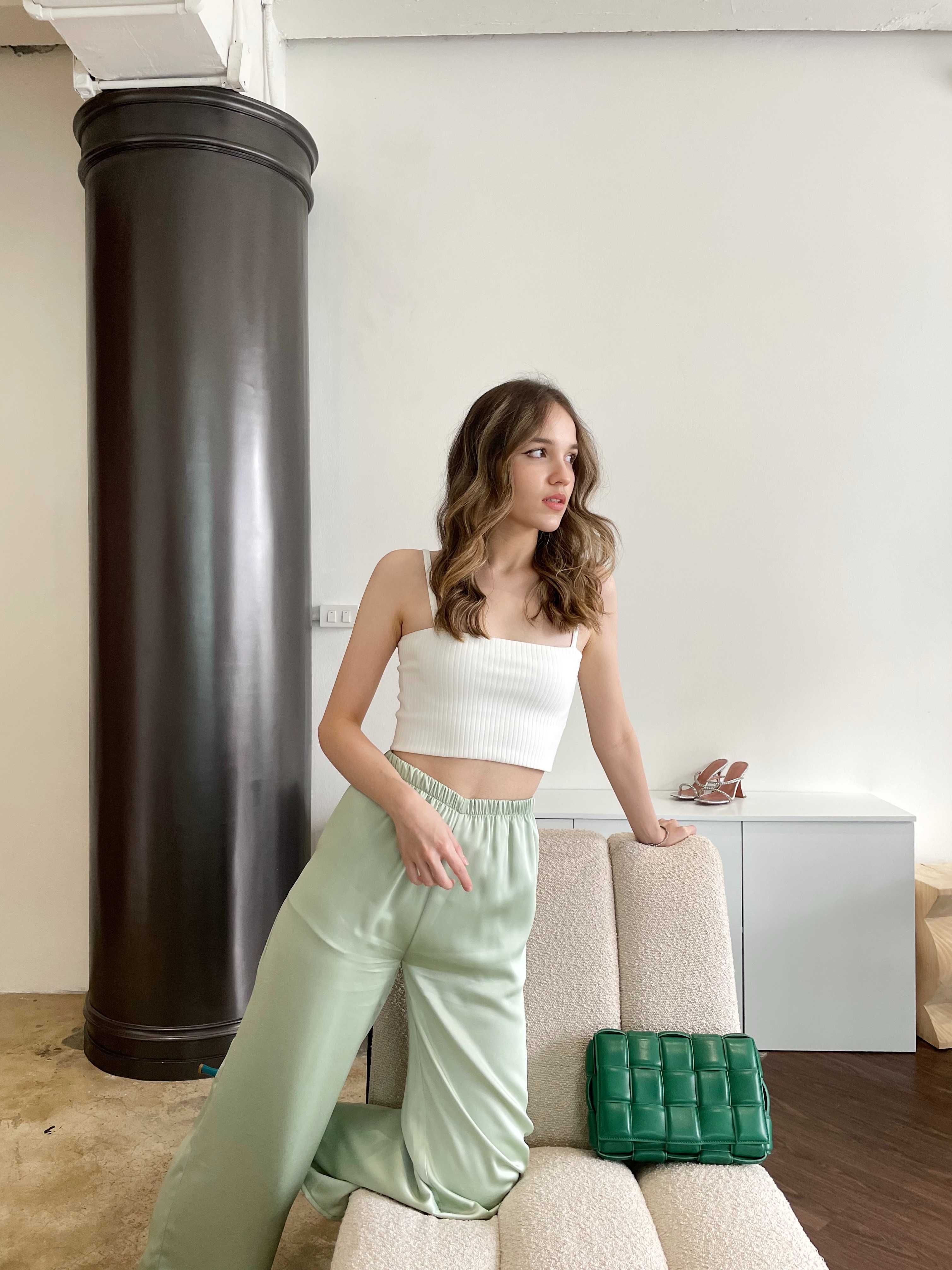 (HUSSA Styles) Weekends Pants -Matcha