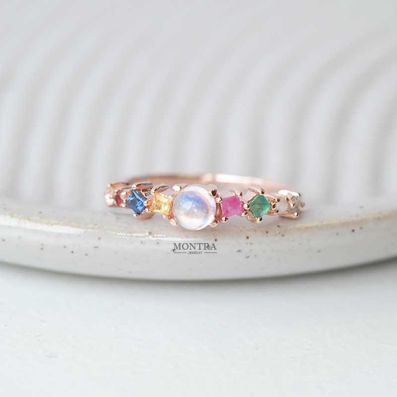 [Pre-Order] แหวนนพเก้า แหวนพลอยเสริมดวง แหวนพลอยนพเก้า แหวนเงินแท้ 925 ฝังพลอยแท้ by Montra Jewelry
