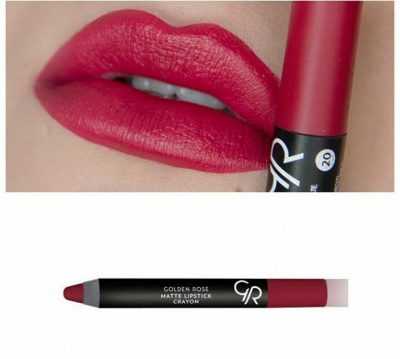 GR Golden Rose Matte Lipstick Crayon No.20 โกลเด้น โรส แมท ลิปสติก เครยอน 3.5 กรัม เบอร์ 20