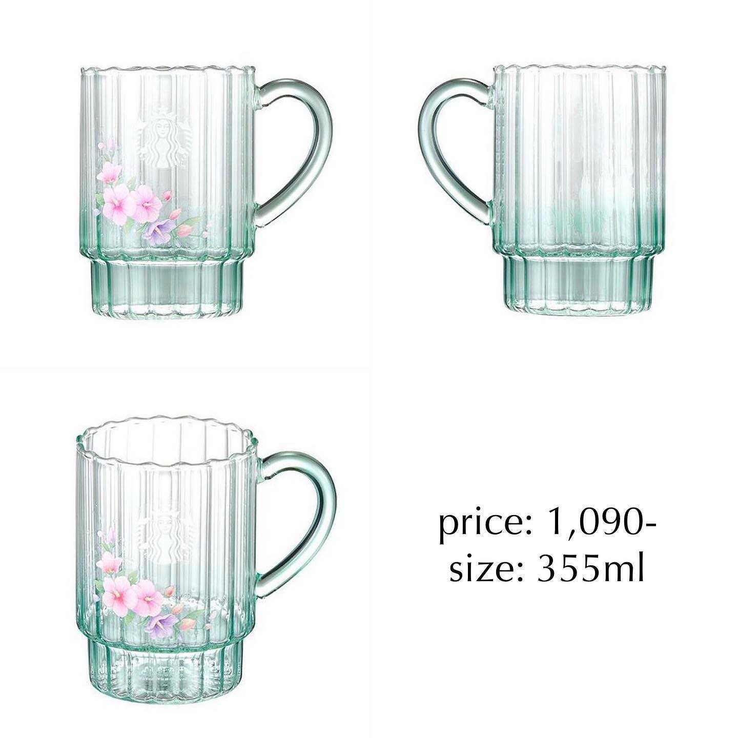 ♡starbucks korea rose of sharon glass mug (355ml)