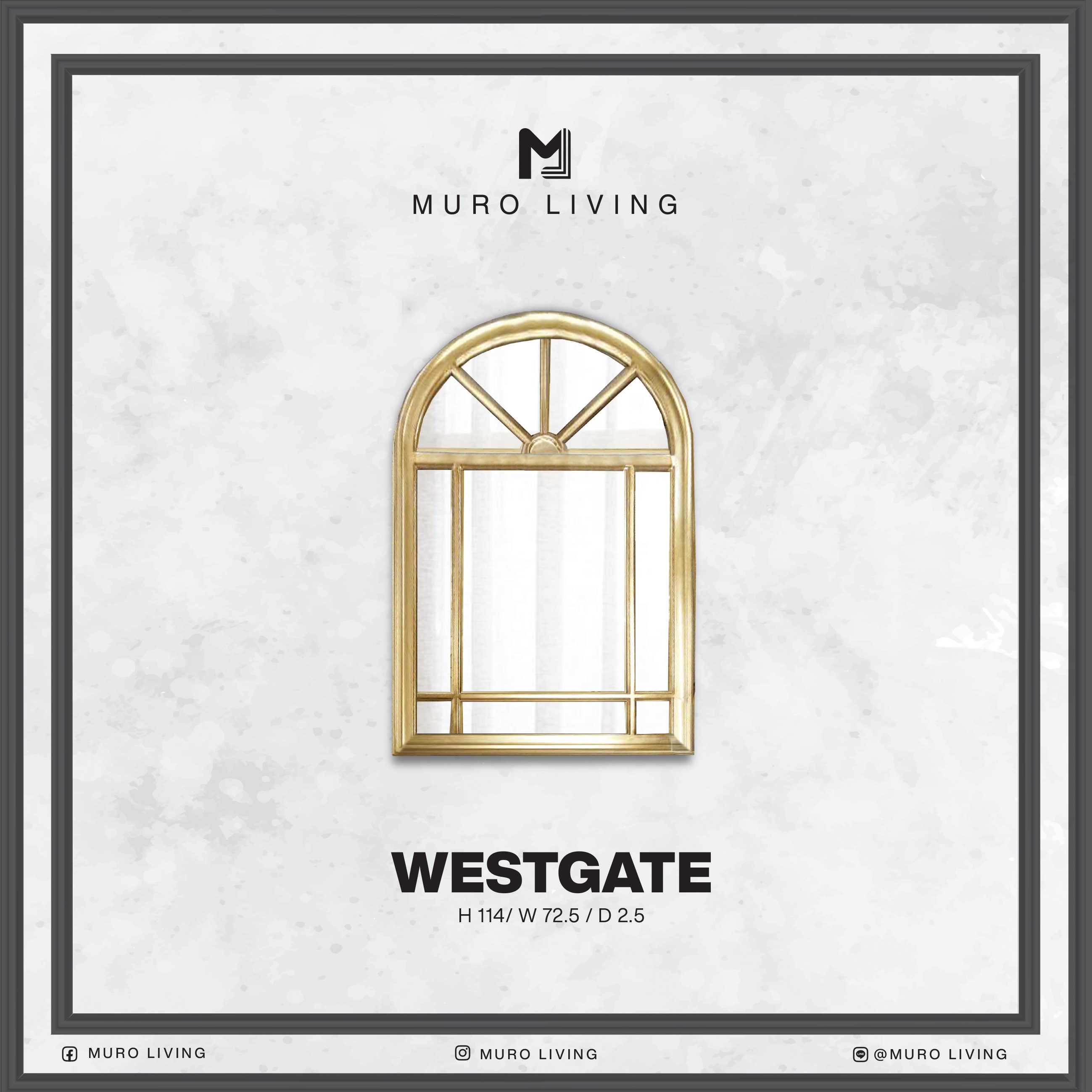 กระจกตกแต่งผนังดีไซน์ Muro Living รุ่น  WESTGATE