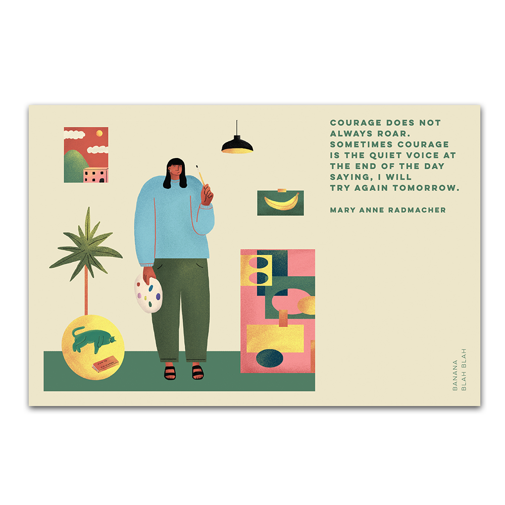 Quotes Postcard — Try again tomorrow
