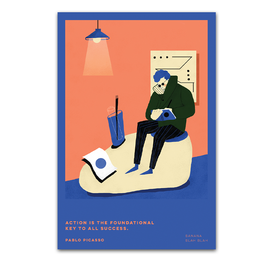 Quotes Postcard — Action!