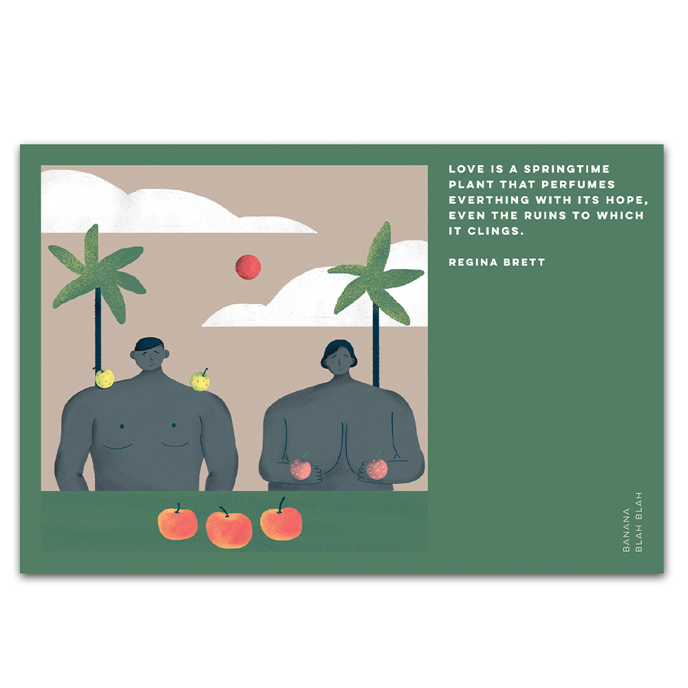 Quotes Postcard — Love is springtime