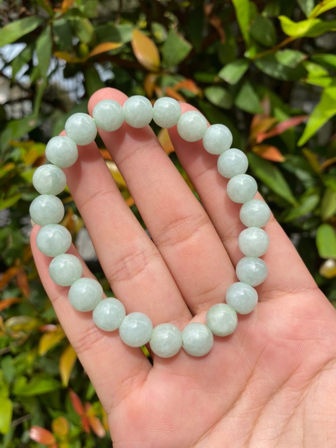 Natural Green Apple Jade Bracelet 