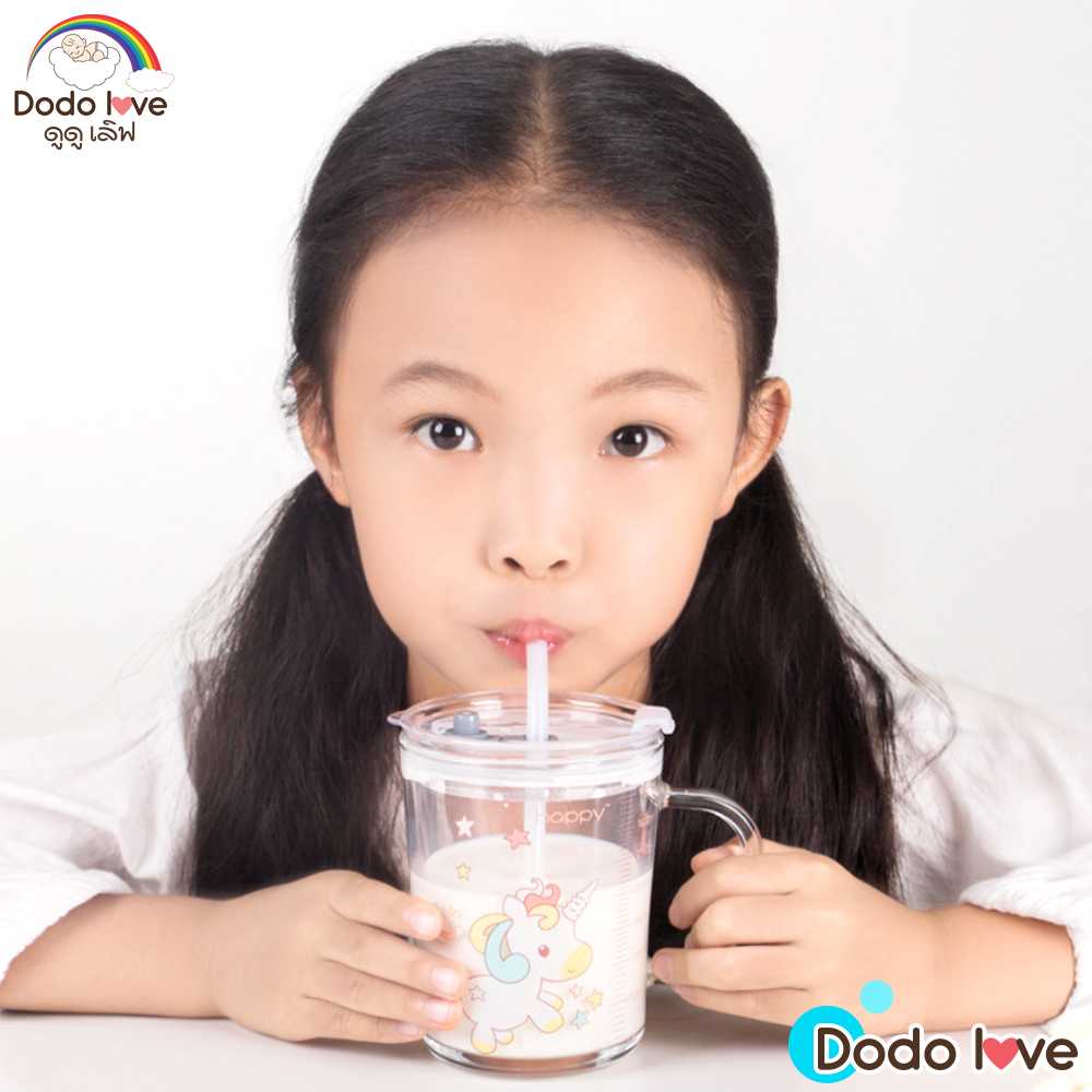 DODOLOVE แก้วน้ำเด็ก มีฝาเปิด-ปิด