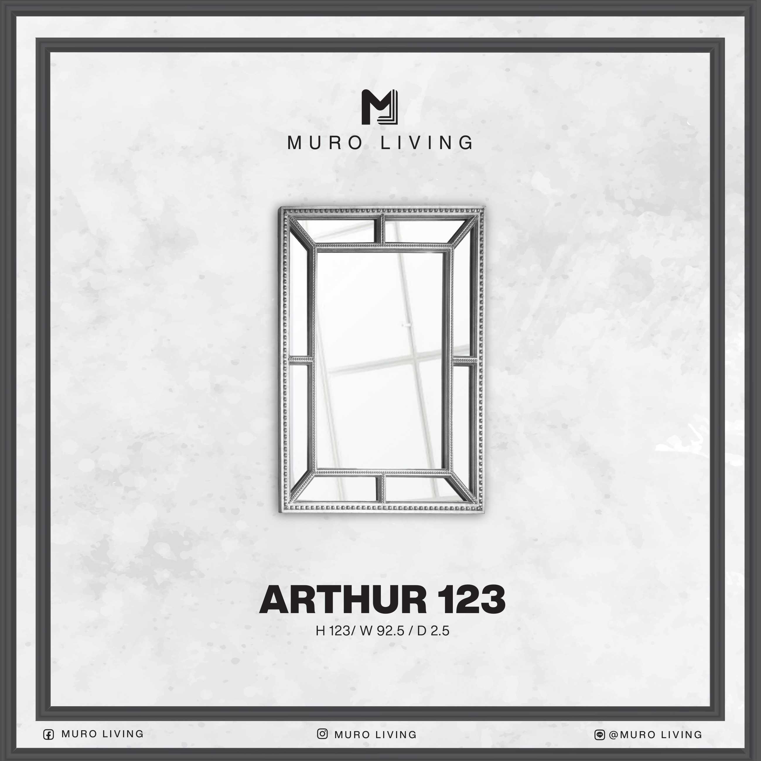 กระจกตกแต่งผนังดีไซน์ Muro Living รุ่น ARTHUR 123