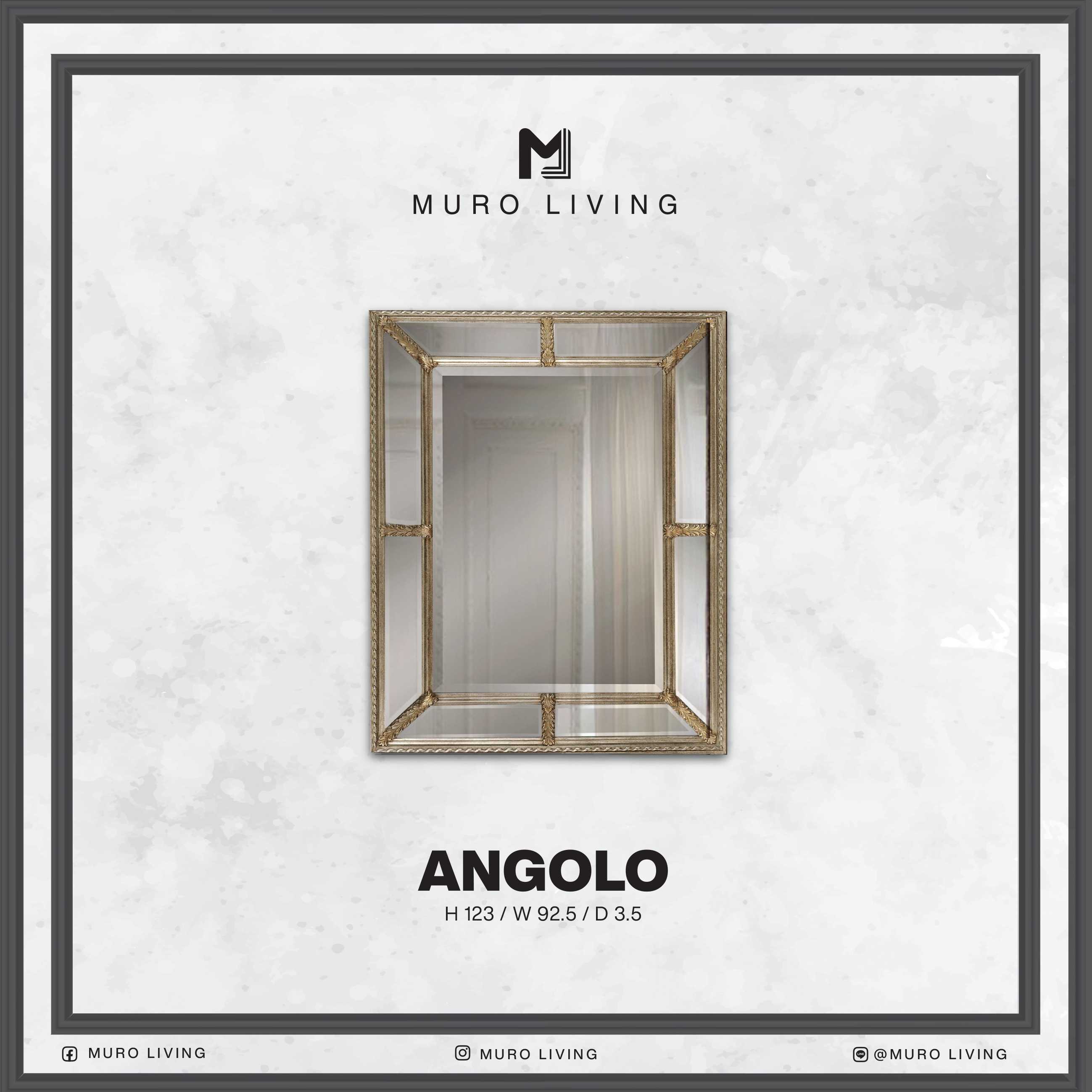 กระจกตกแต่งผนังดีไซน์ Muro Living รุ่น ANGOLO