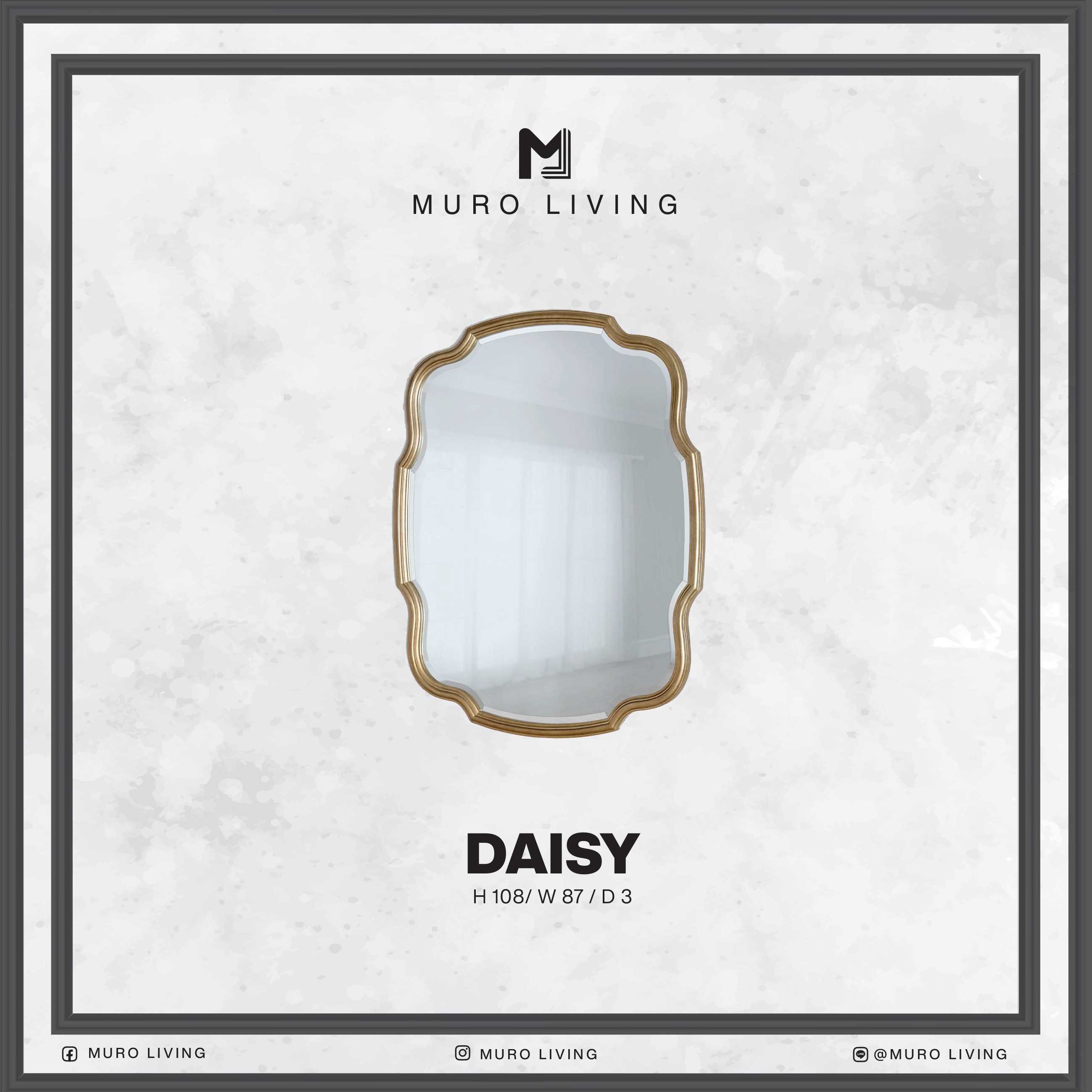 กระจกตกแต่งผนังดีไซน์ Muro Living รุ่น DAISY