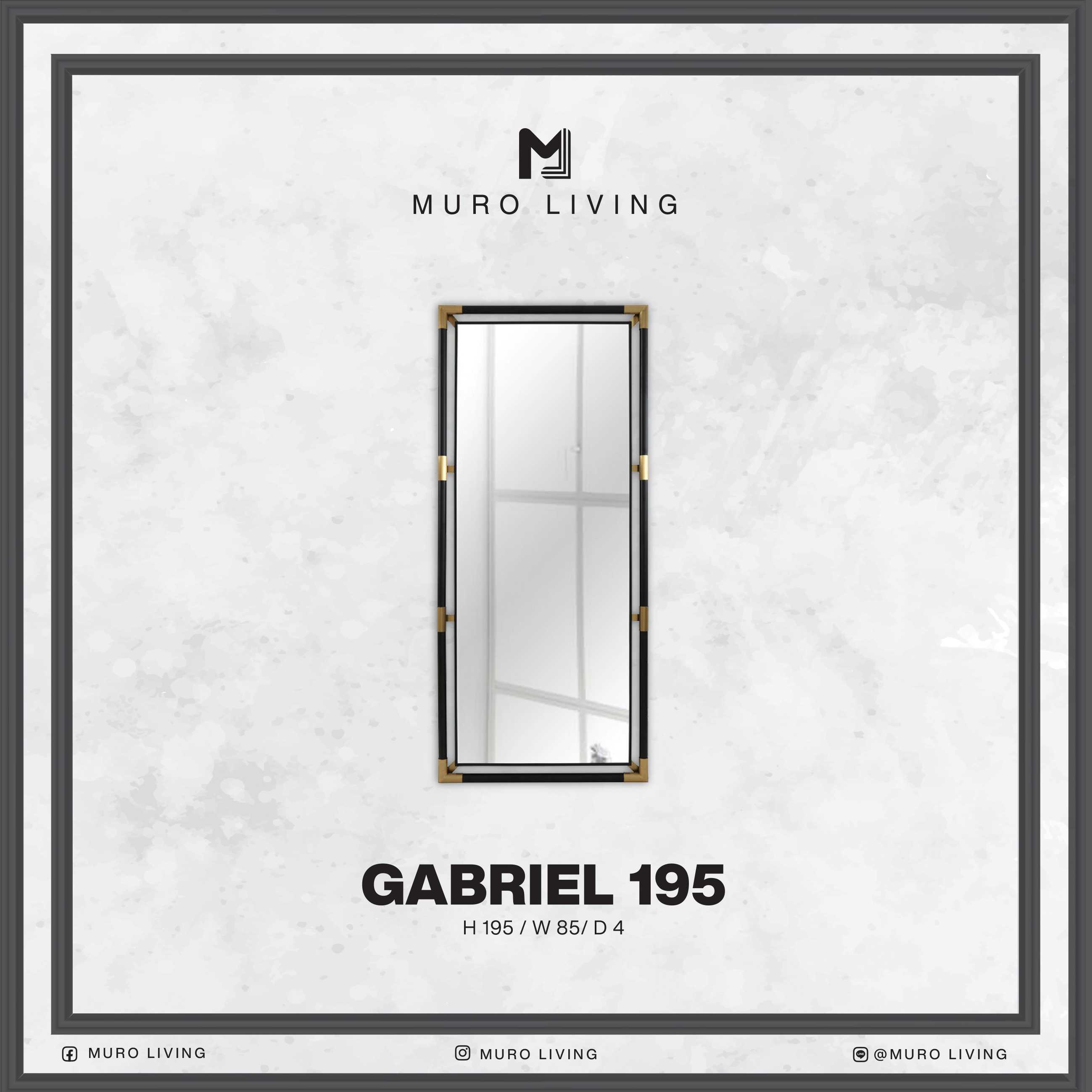 กระจกตกแต่งผนังดีไซน์ Muro Living รุ่น GABRIEL 195
