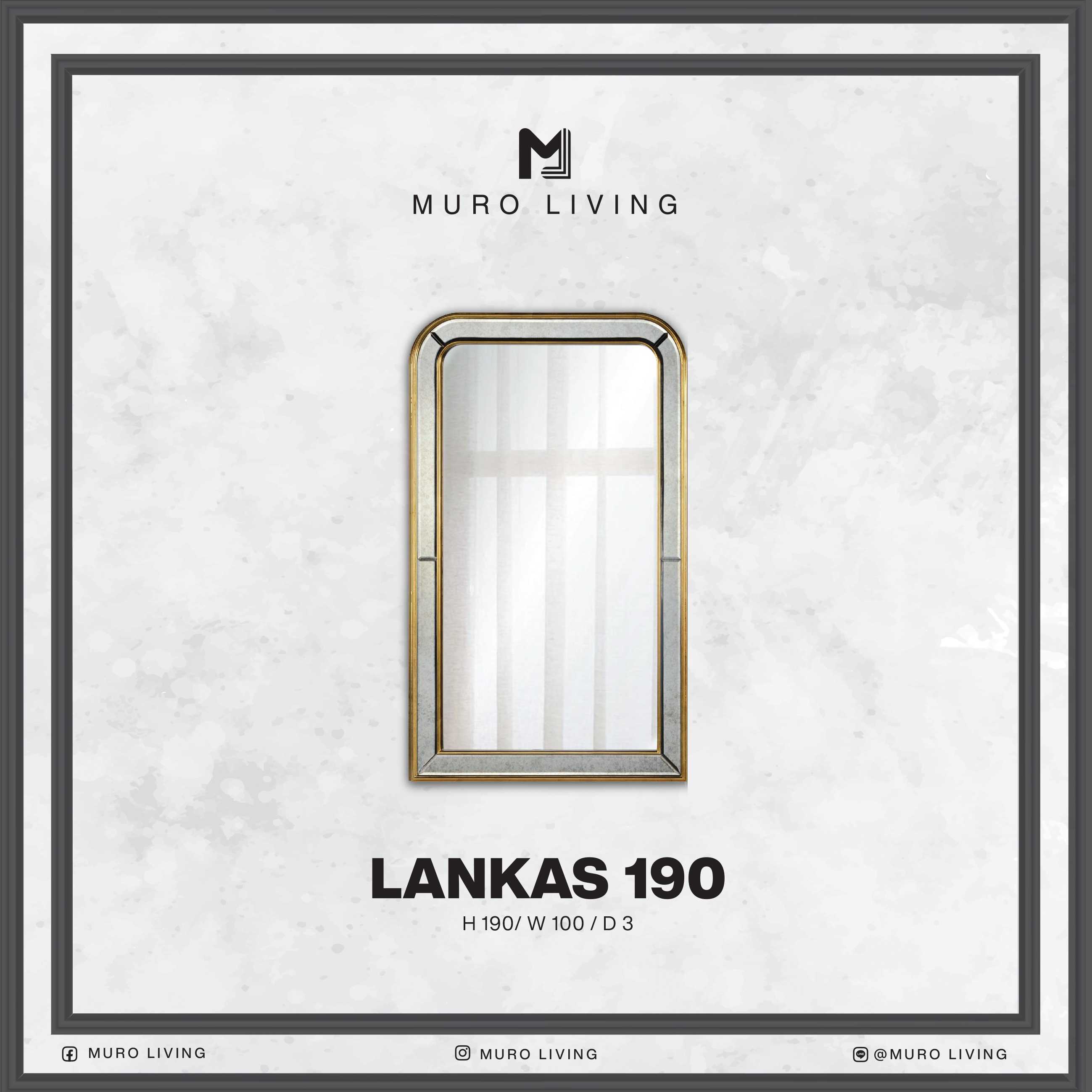 กระจกตกแต่งผนังดีไซน์ Muro Living รุ่น LANKAS 190