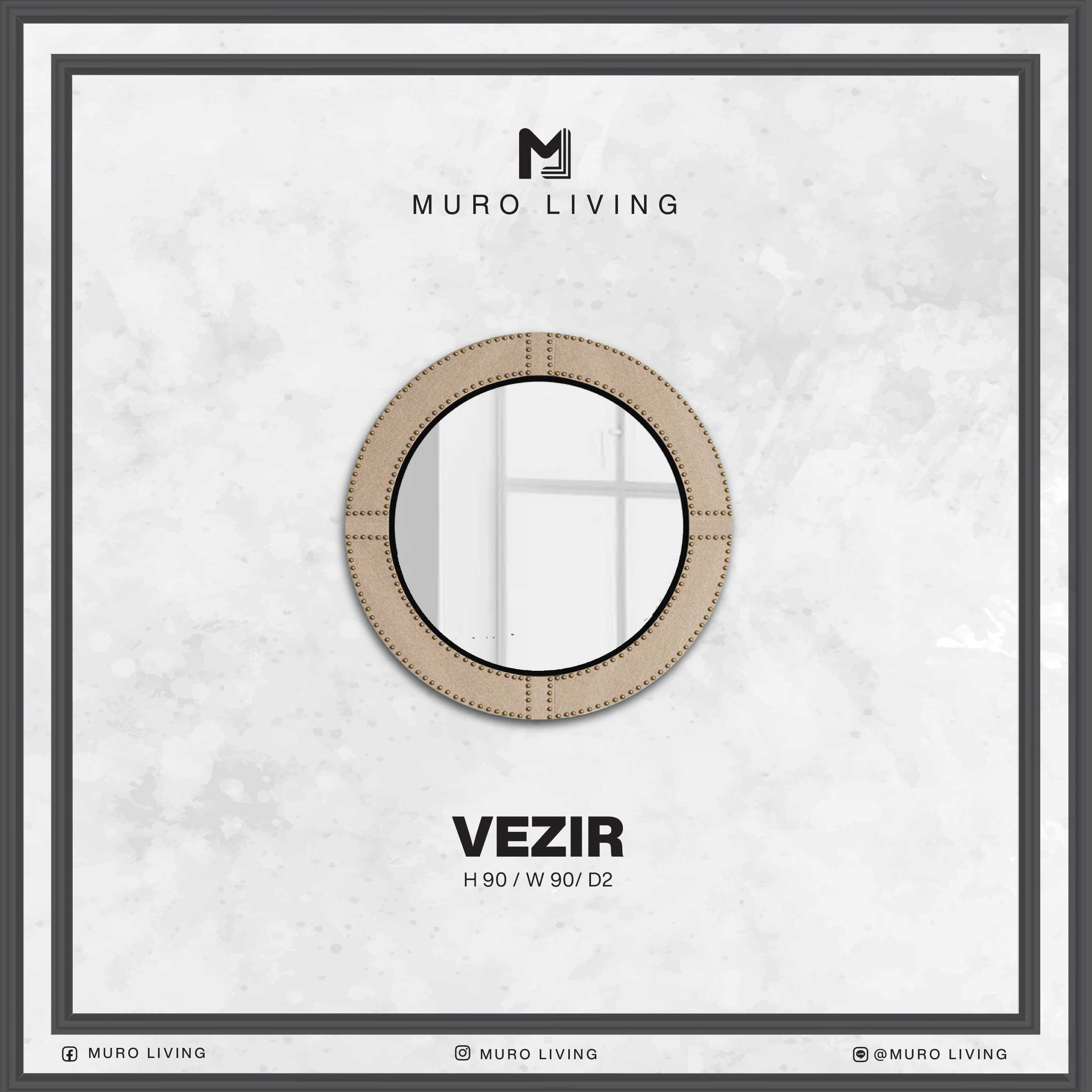 กระจกตกแต่งผนังดีไซน์ Muro Living รุ่น VEZIR