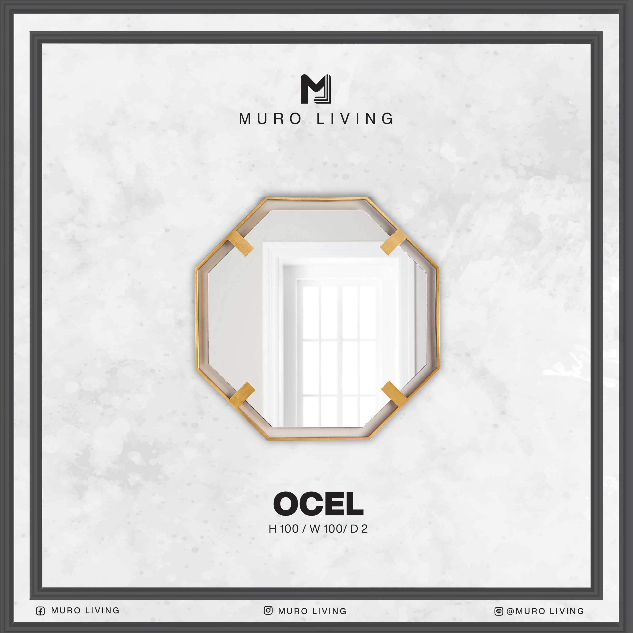 กระจกตกแต่งผนังดีไซน์ Muro Living รุ่น  OCEL