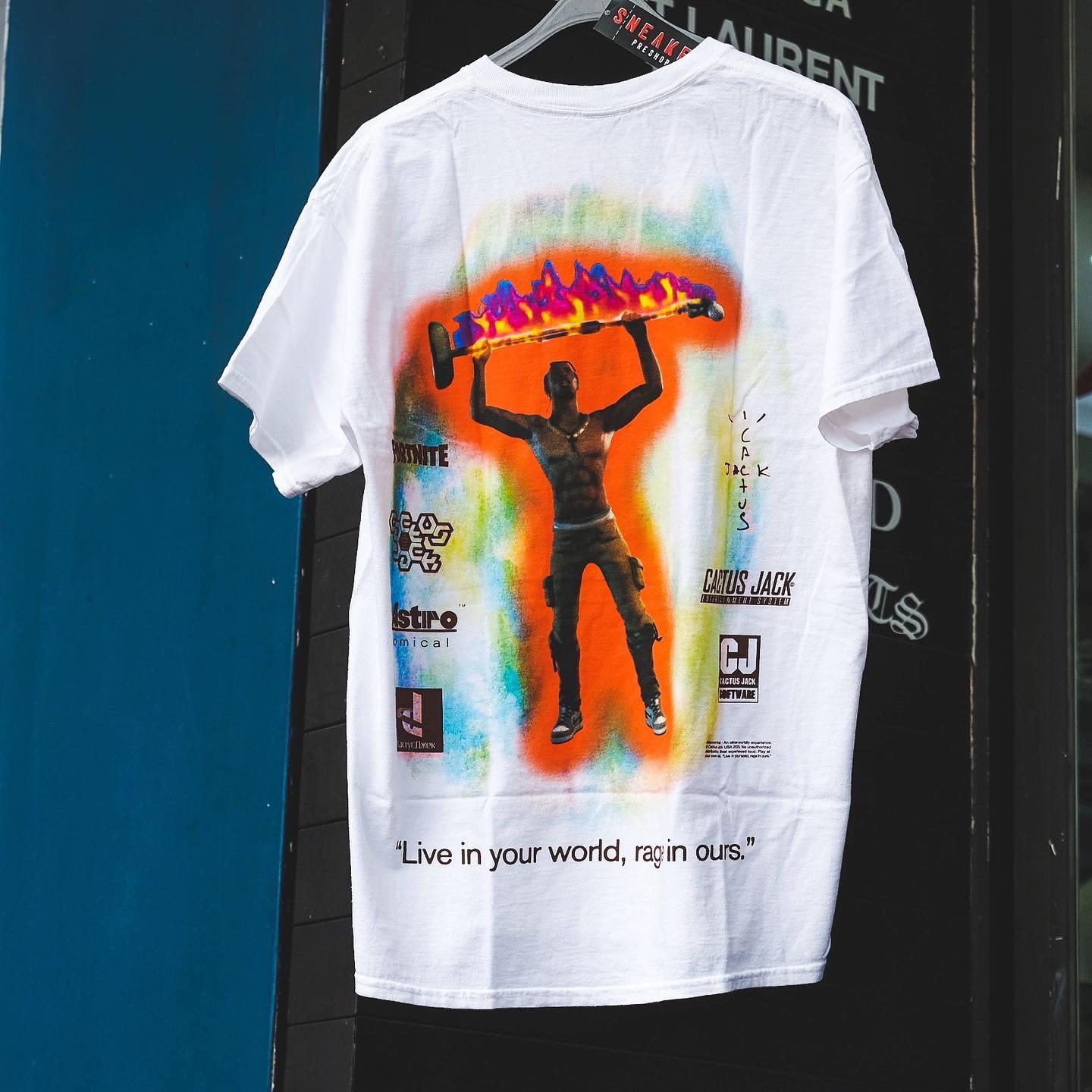 Travis Scott x Fortnite Rage Emote Tee White