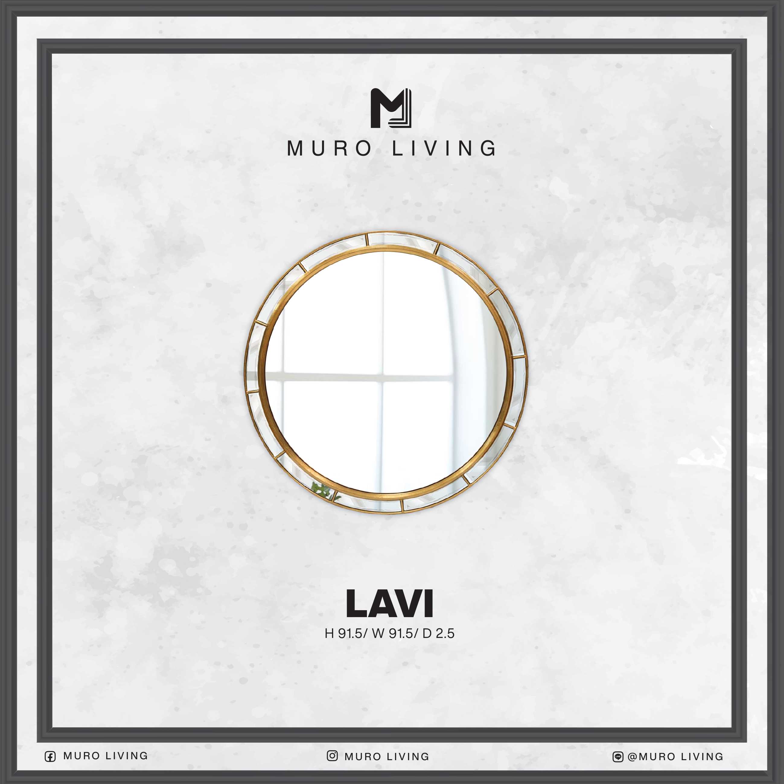 กระจกตกแต่งผนังดีไซน์ Muro Living รุ่น  LAVI