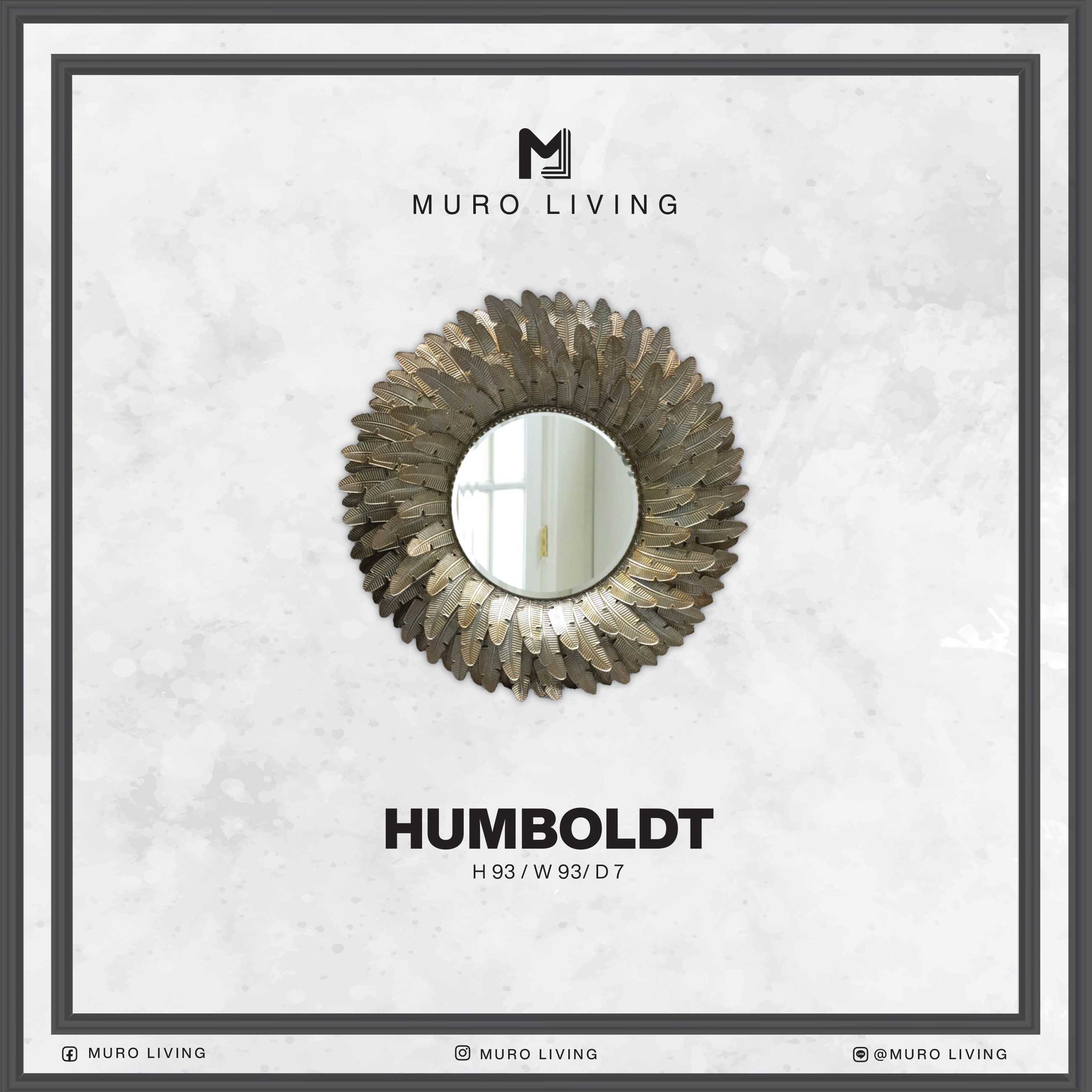 กระจกตกแต่งผนังดีไซน์ Muro Living รุ่น HUMBOLDT